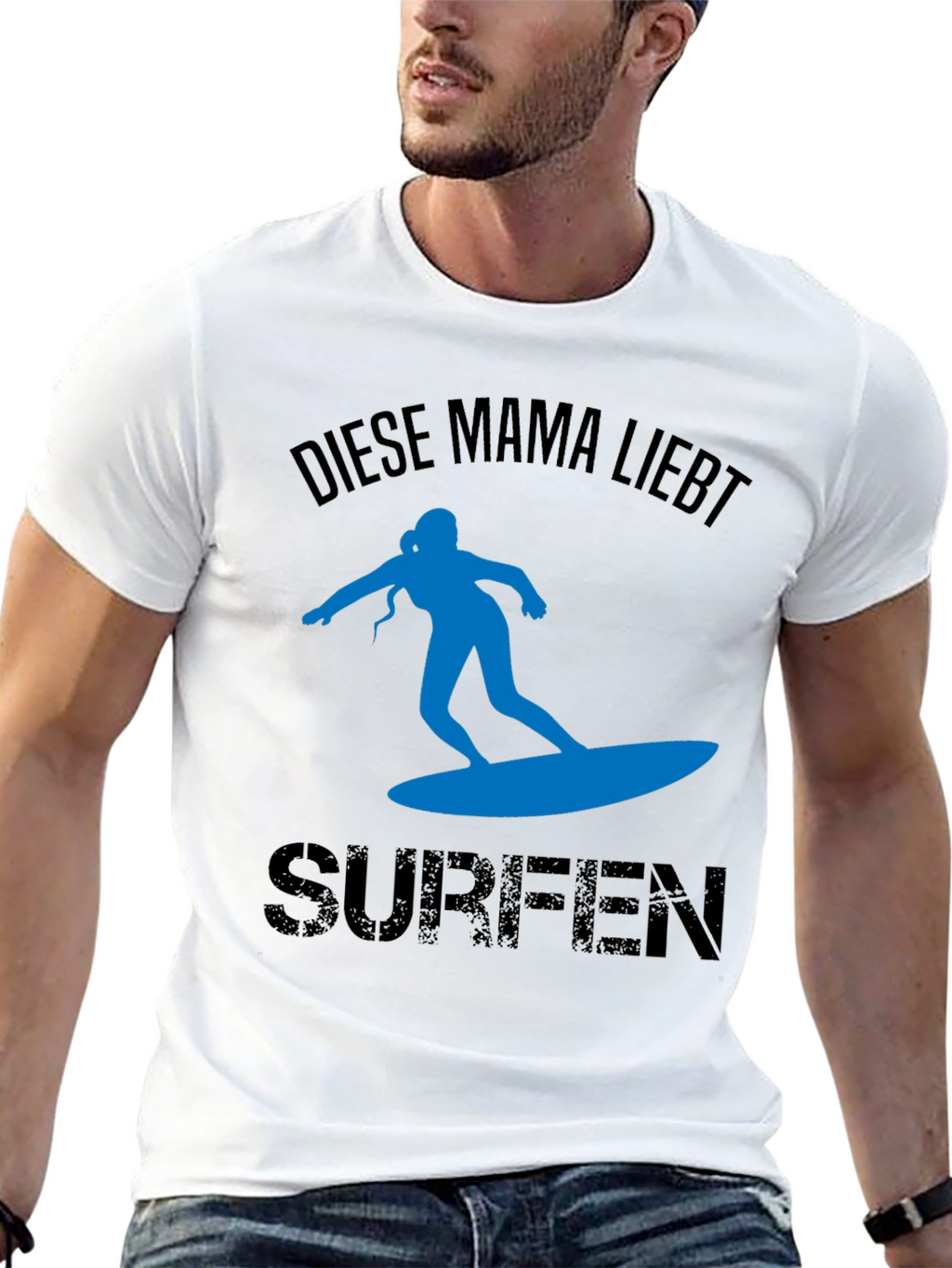 Diese Mama Liebt Surfen T-Shirt - Surfer Mom Tee