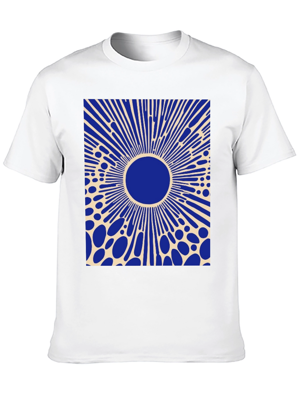 Abstract Graphic Tee - Blue Burst Design