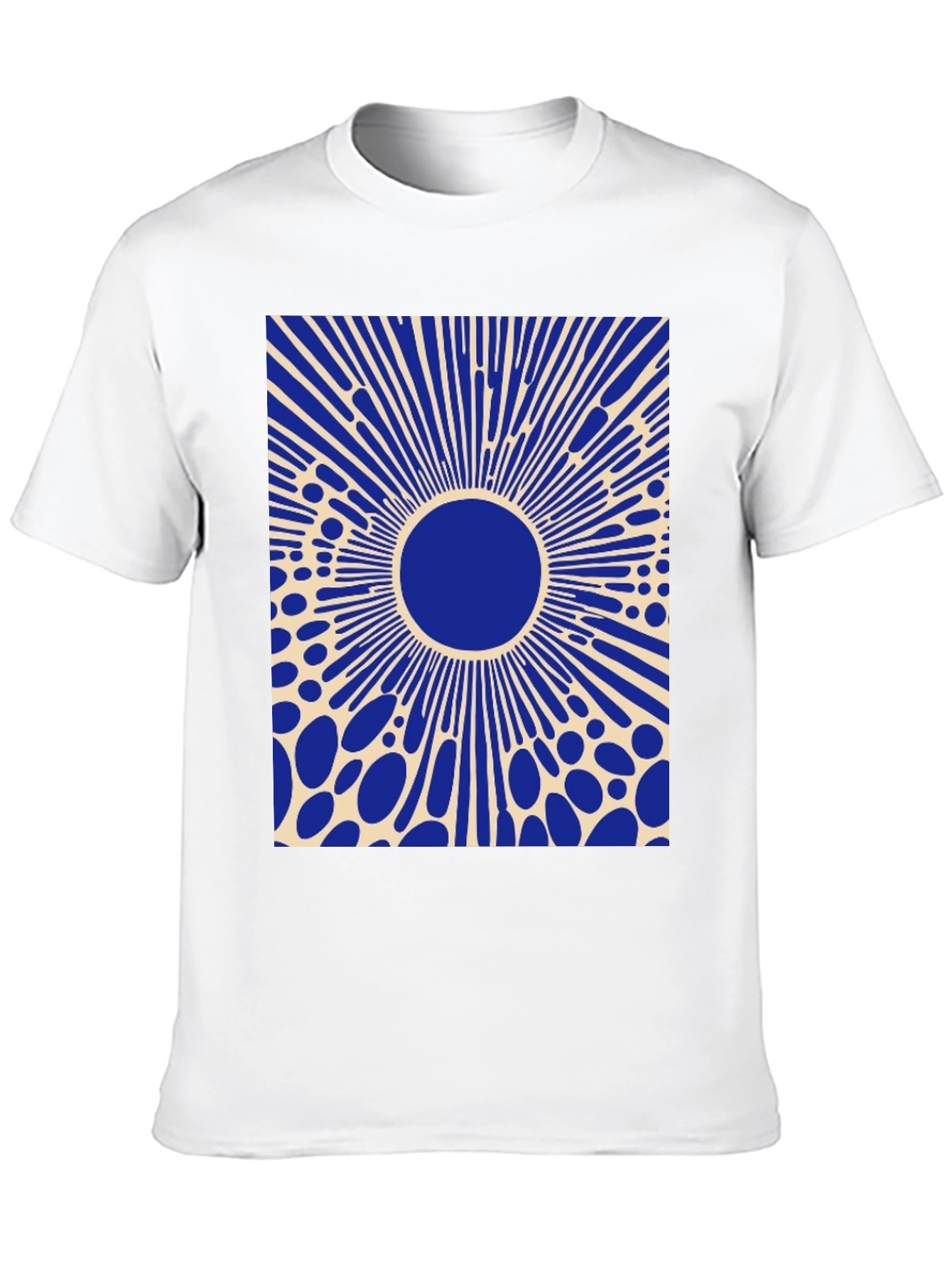 Abstract Graphic Tee - Blue Burst Design
