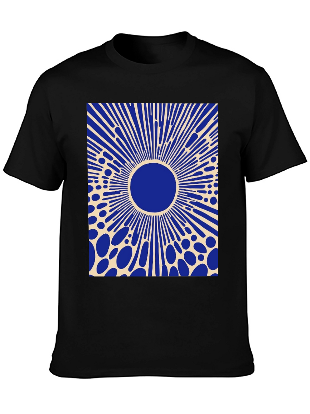 Abstract Graphic Tee - Blue Burst Design