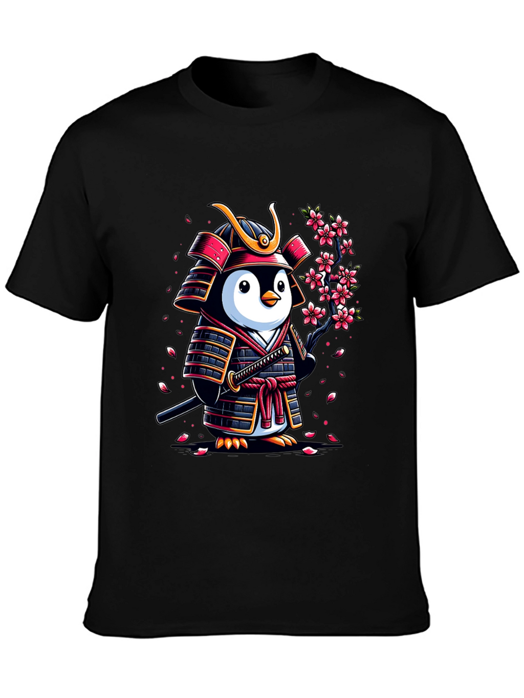 Samurai Penguin Graphic T-Shirt