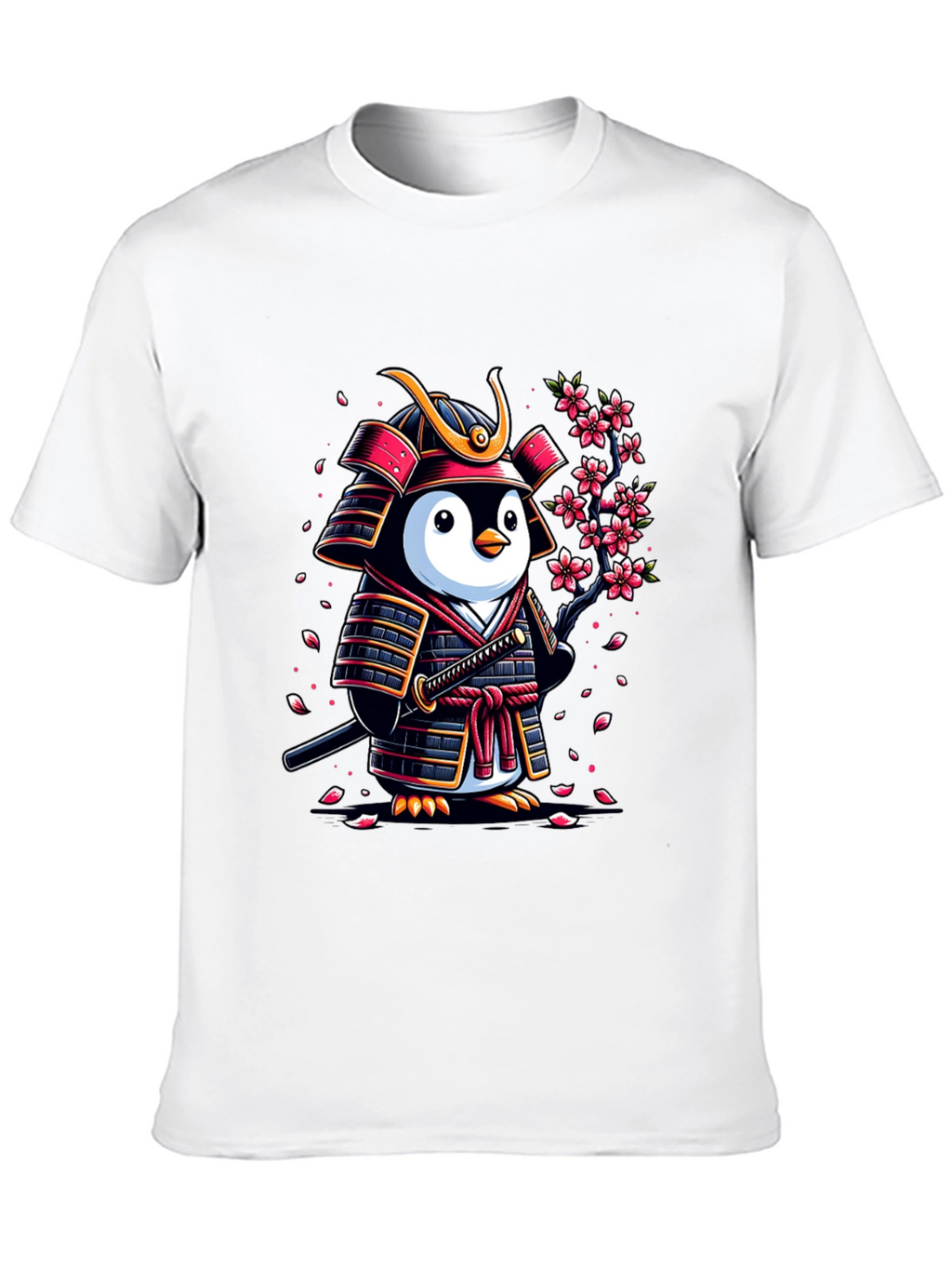 Samurai Penguin Graphic T-Shirt