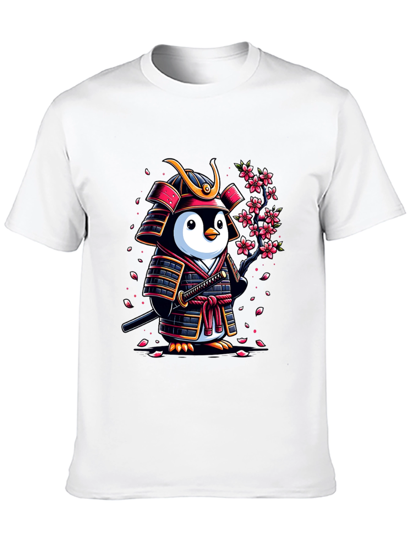 Samurai Penguin Graphic T-Shirt