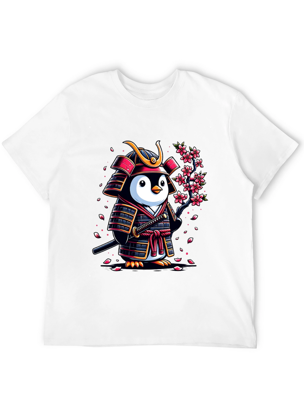 Samurai Penguin Graphic T-Shirt