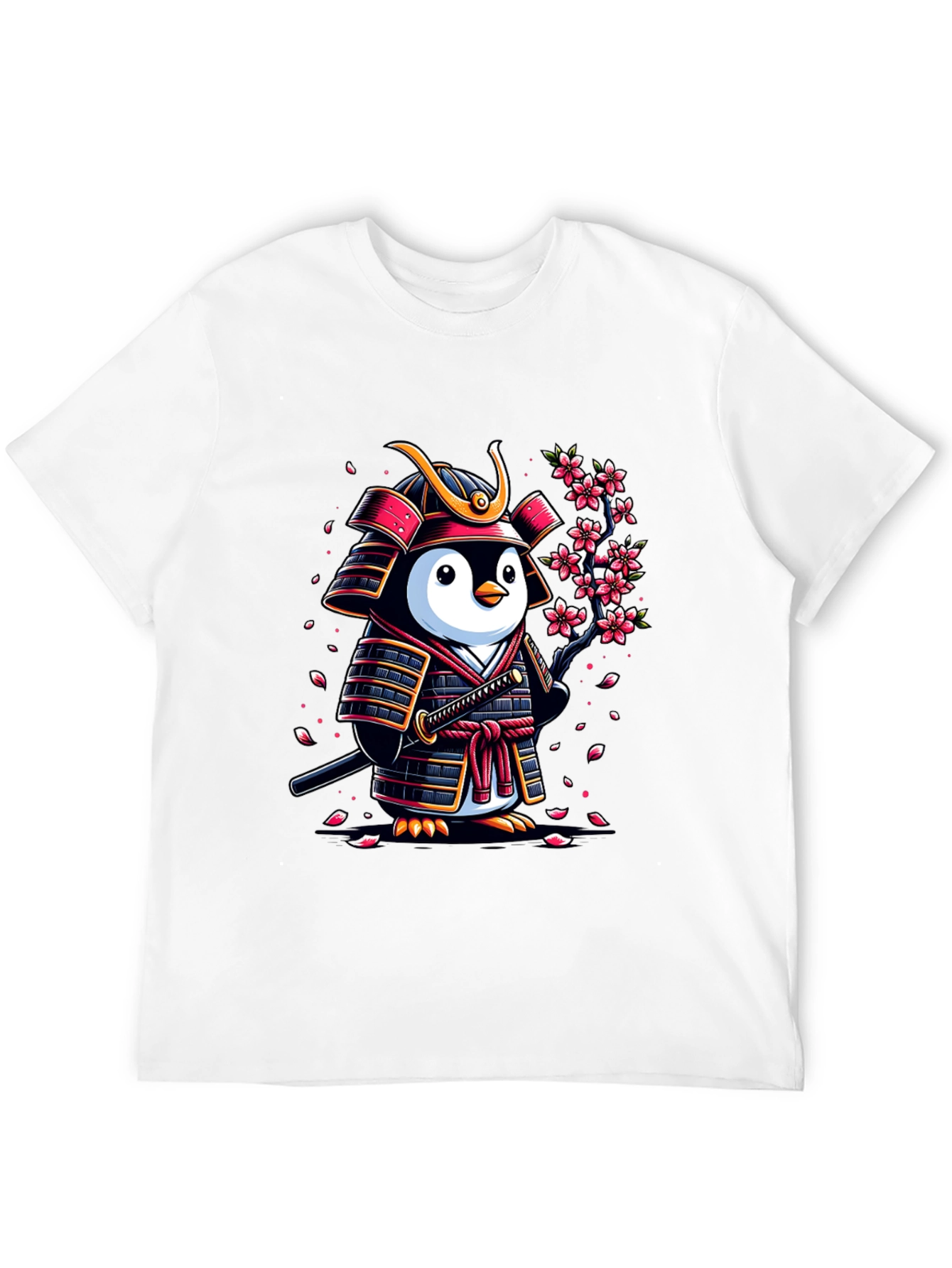 Samurai Penguin Graphic T-Shirt