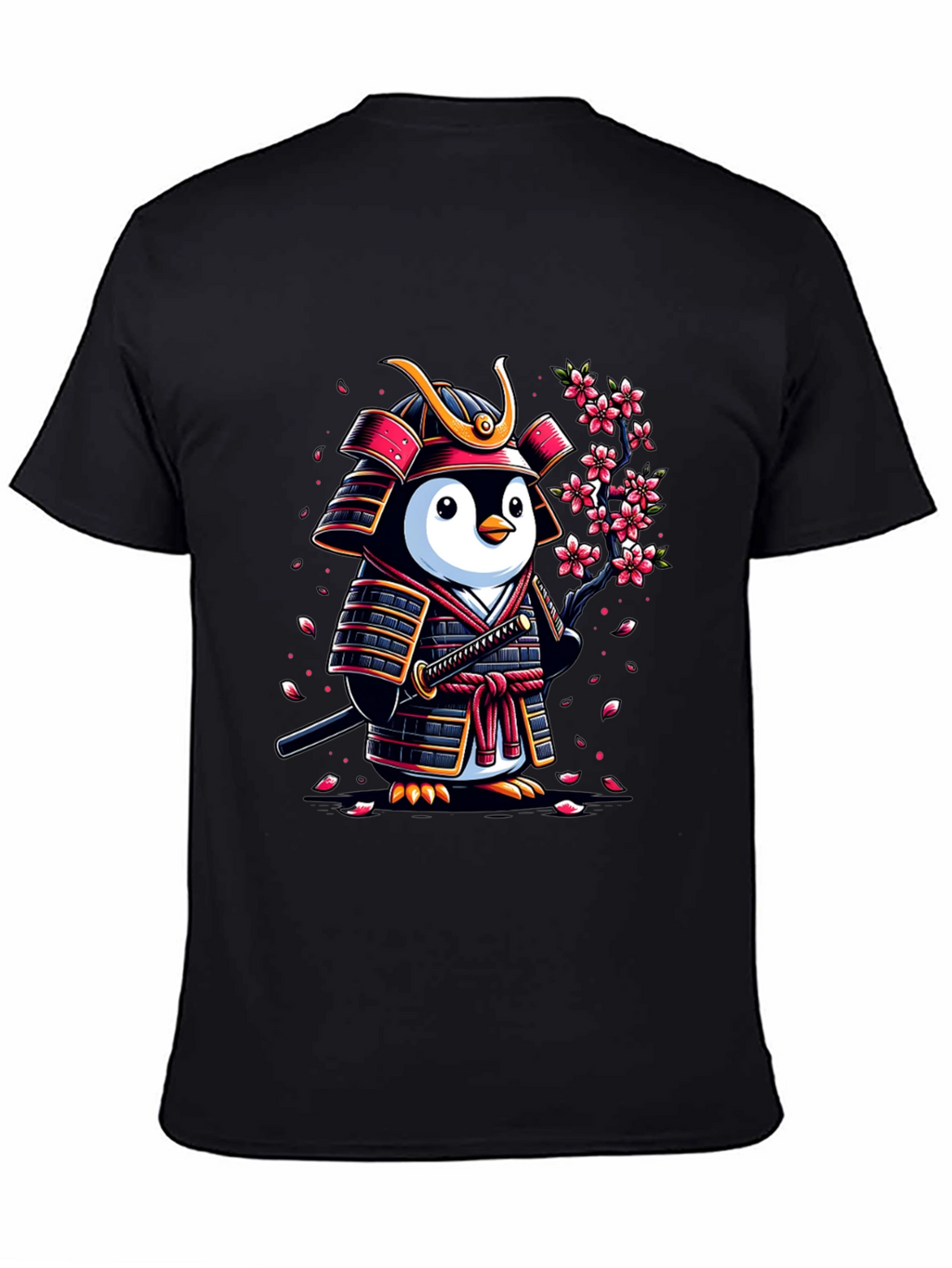 Samurai Penguin Graphic T-Shirt