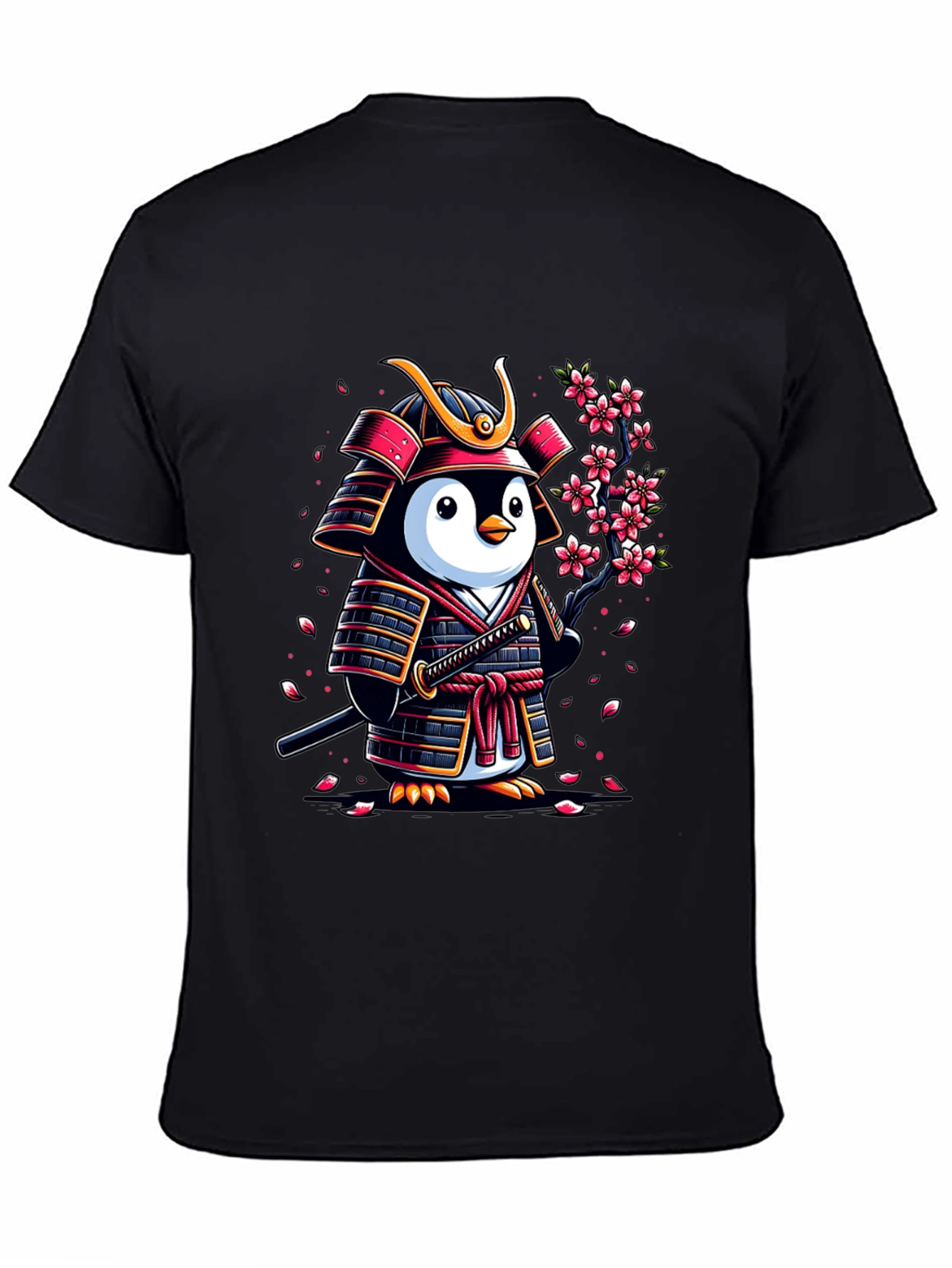 Samurai Penguin Graphic T-Shirt
