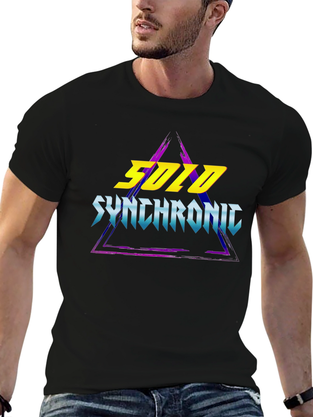 Solo Synchronic T-Shirt - Retro Wave Design