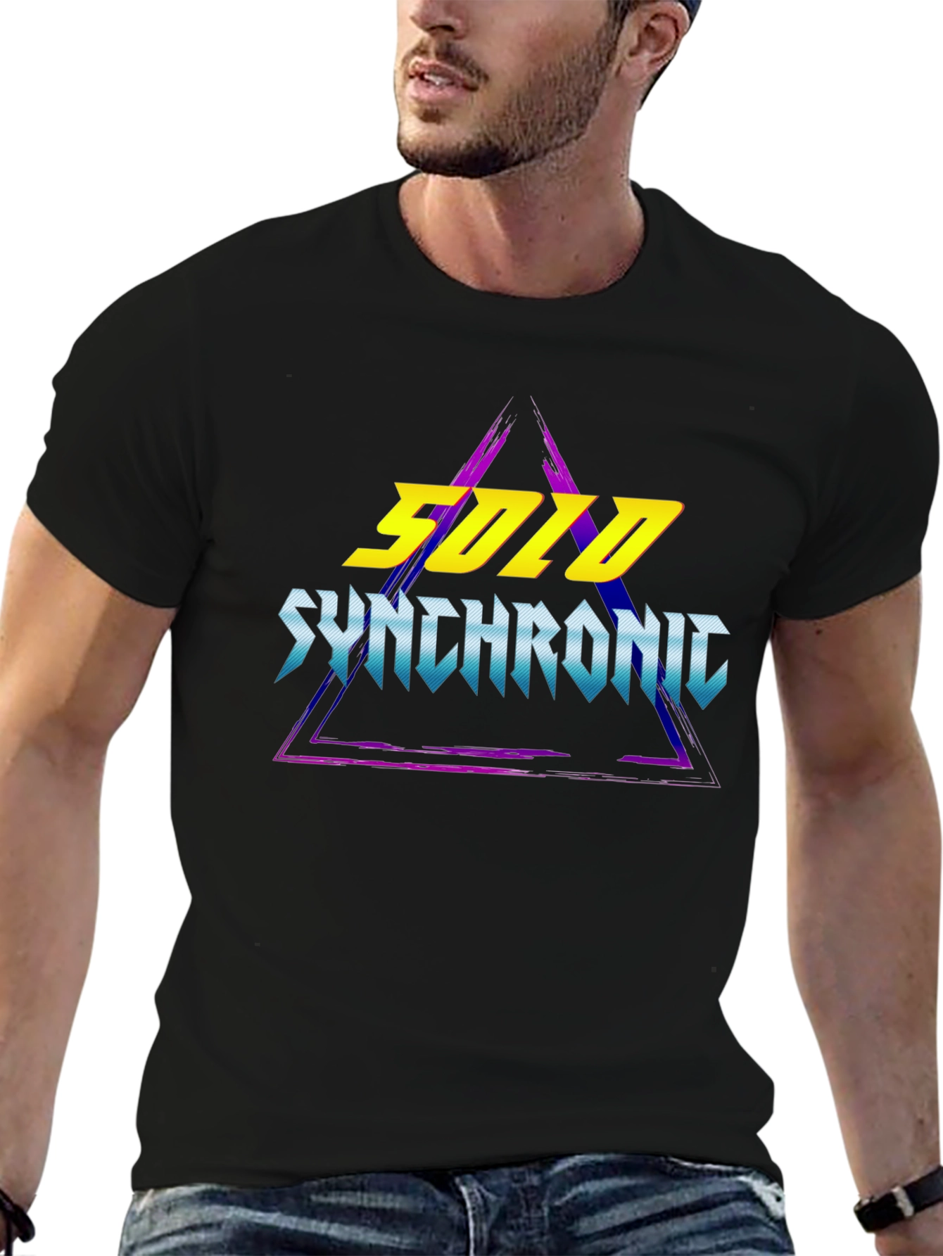 Solo Synchronic T-Shirt - Retro Wave Design