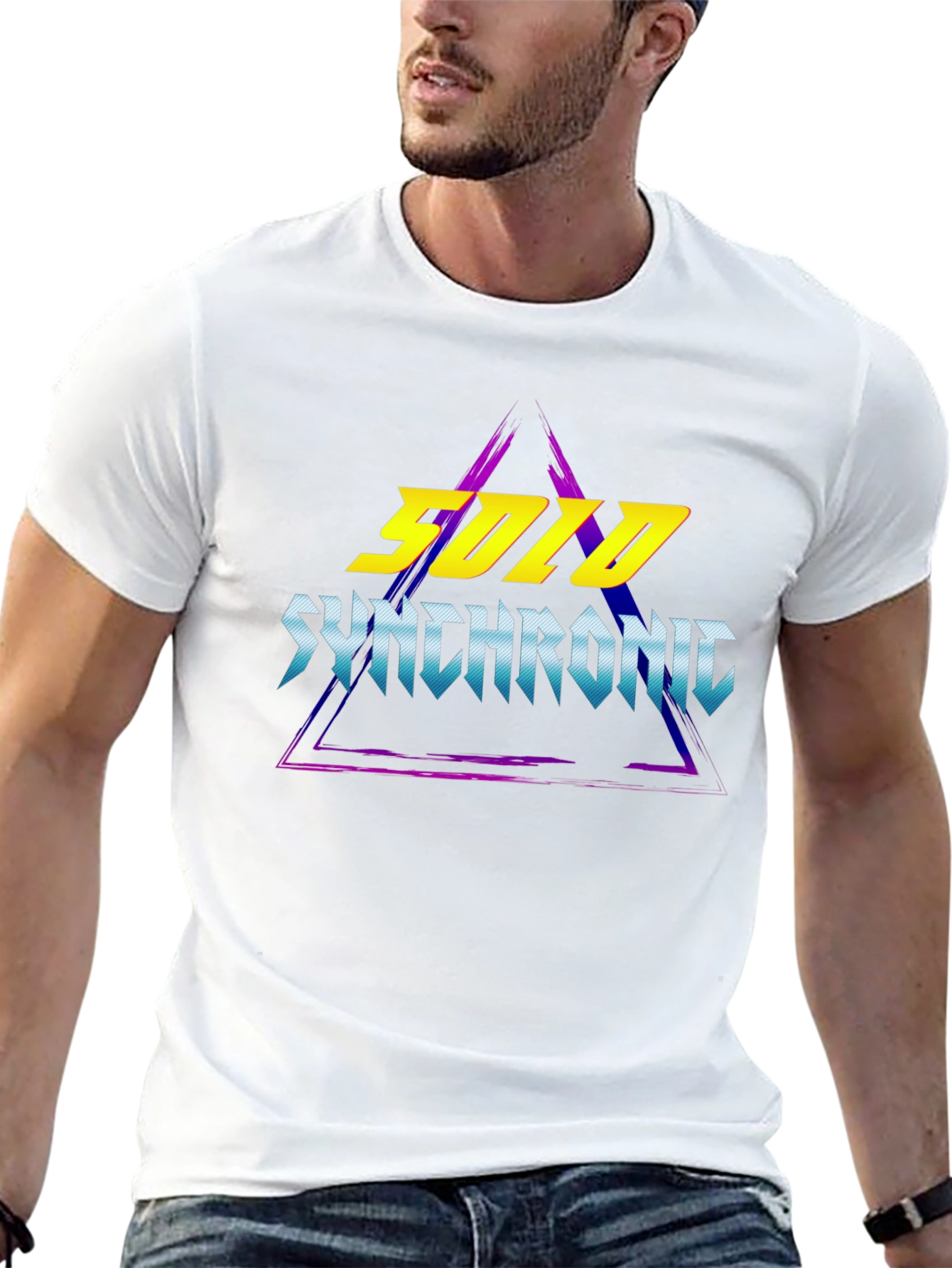 Solo Synchronic T-Shirt - Retro Wave Design