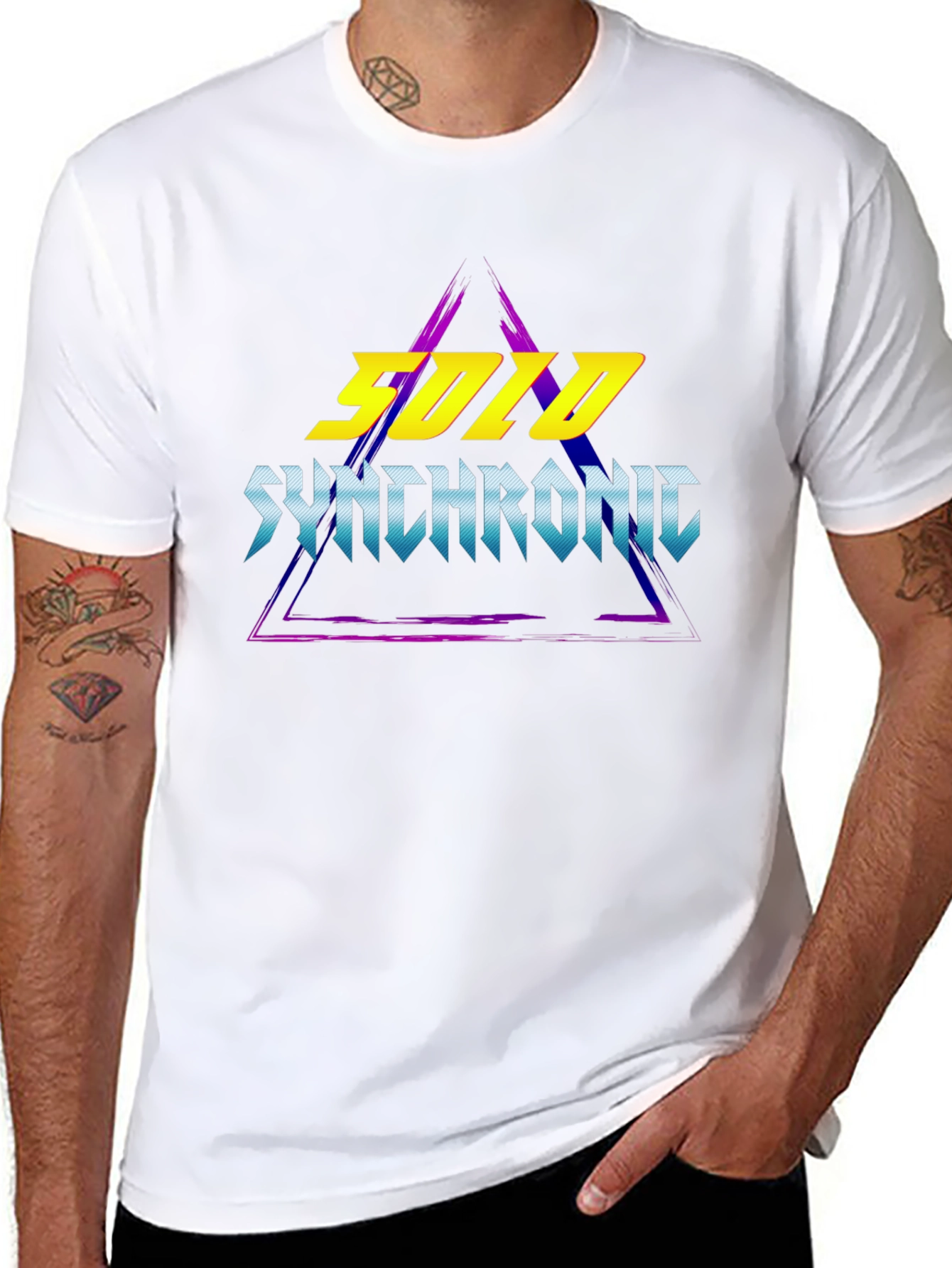 Solo Synchronic T-Shirt - Retro Wave Design