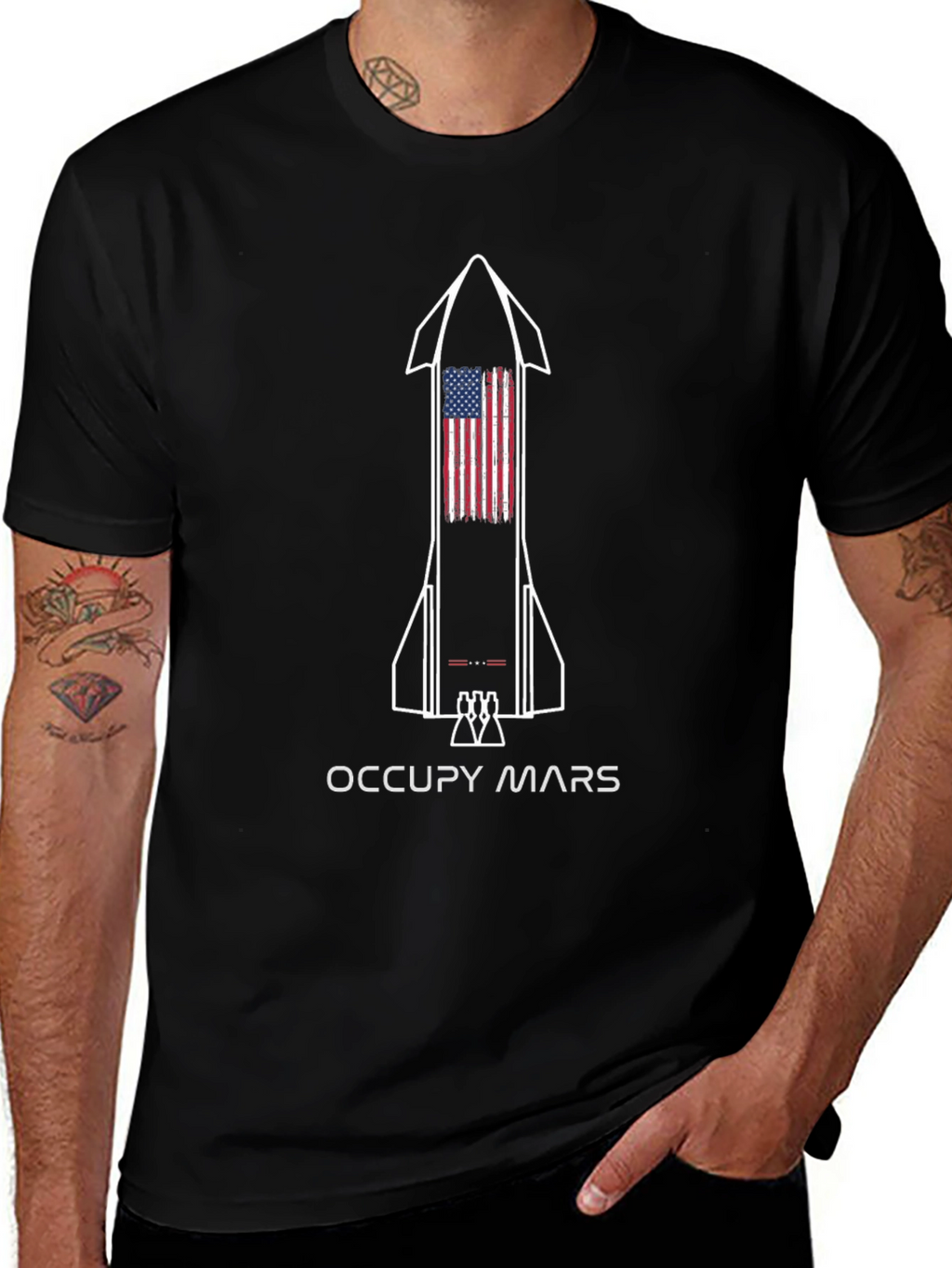 Occupy Mars Graphic Tee - Black