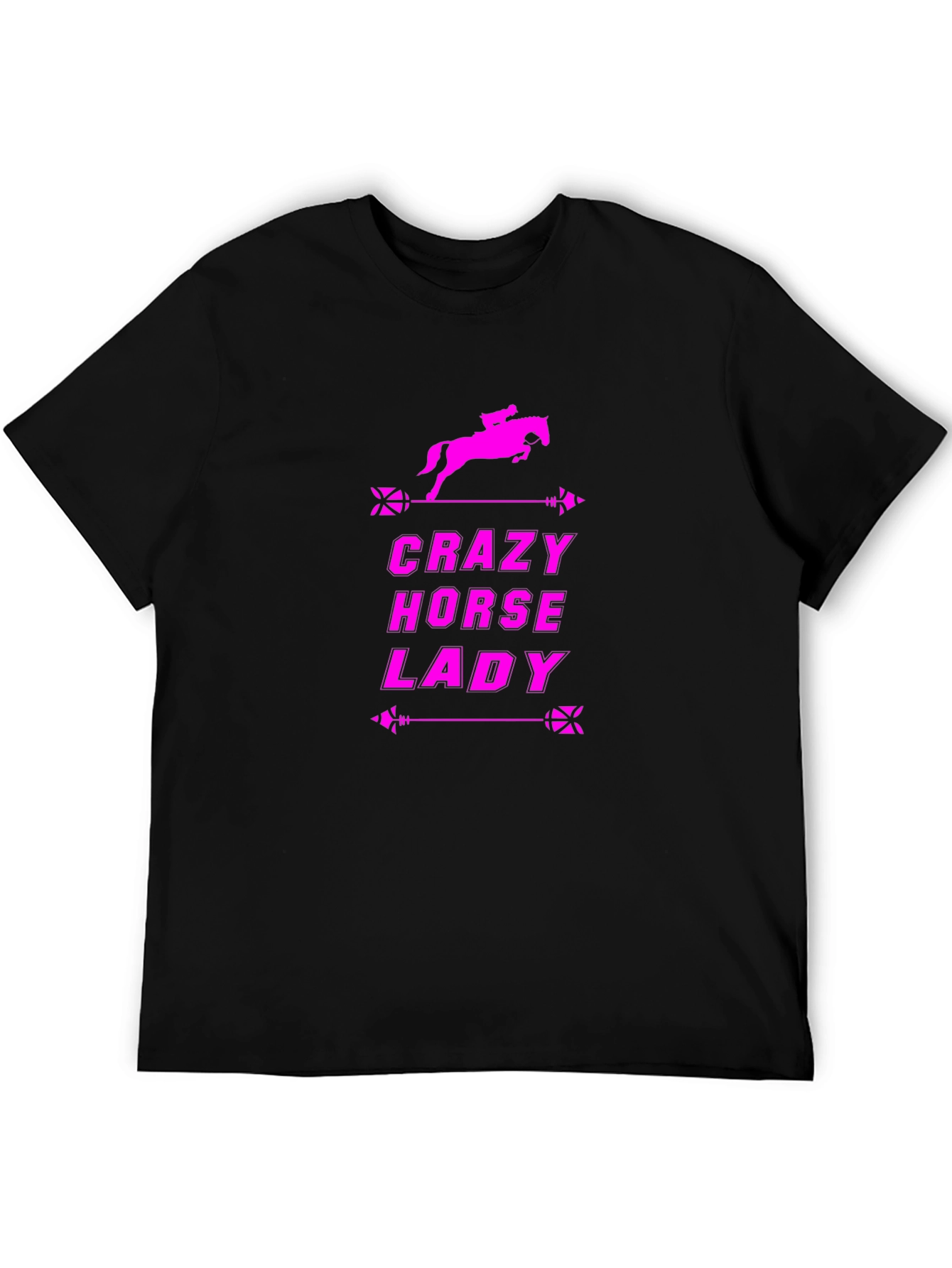 Crazy Horse Lady Black T-Shirt