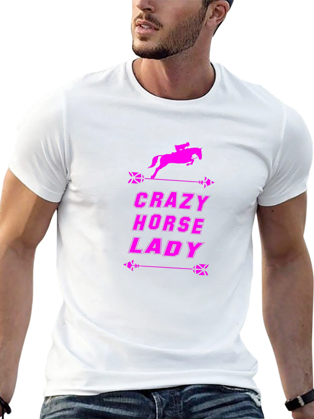 Crazy Horse Lady Black T-Shirt