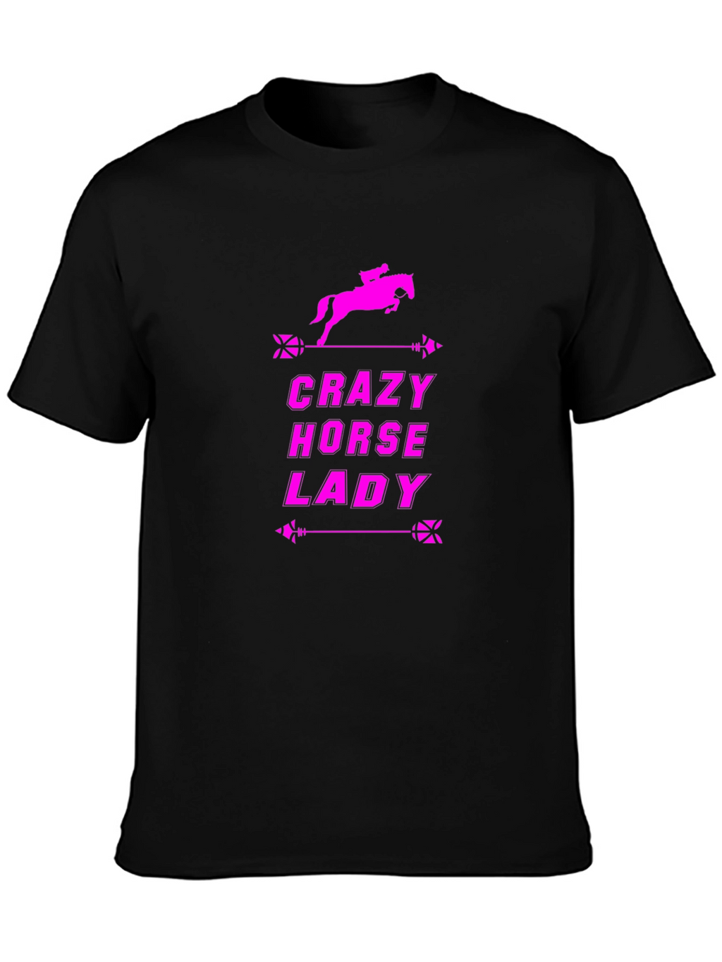 Crazy Horse Lady Black T-Shirt