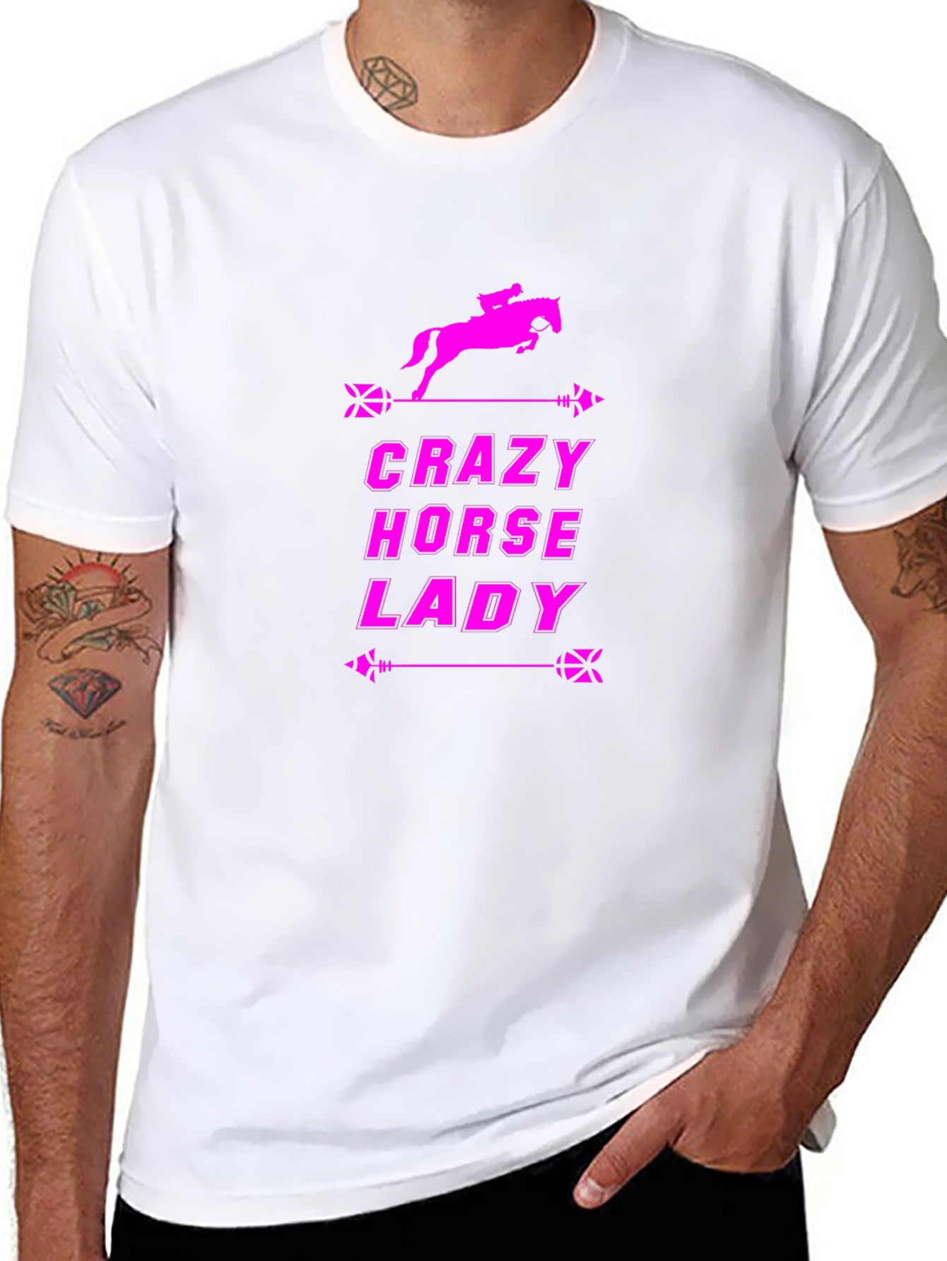 Crazy Horse Lady Black T-Shirt