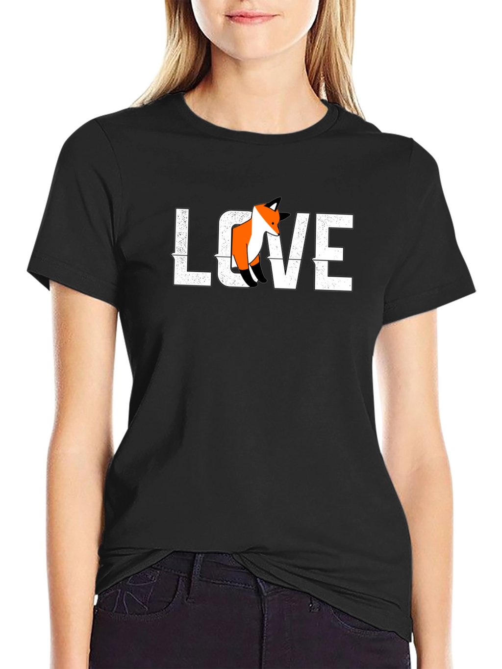 Love Fox Graphic Tee - Black