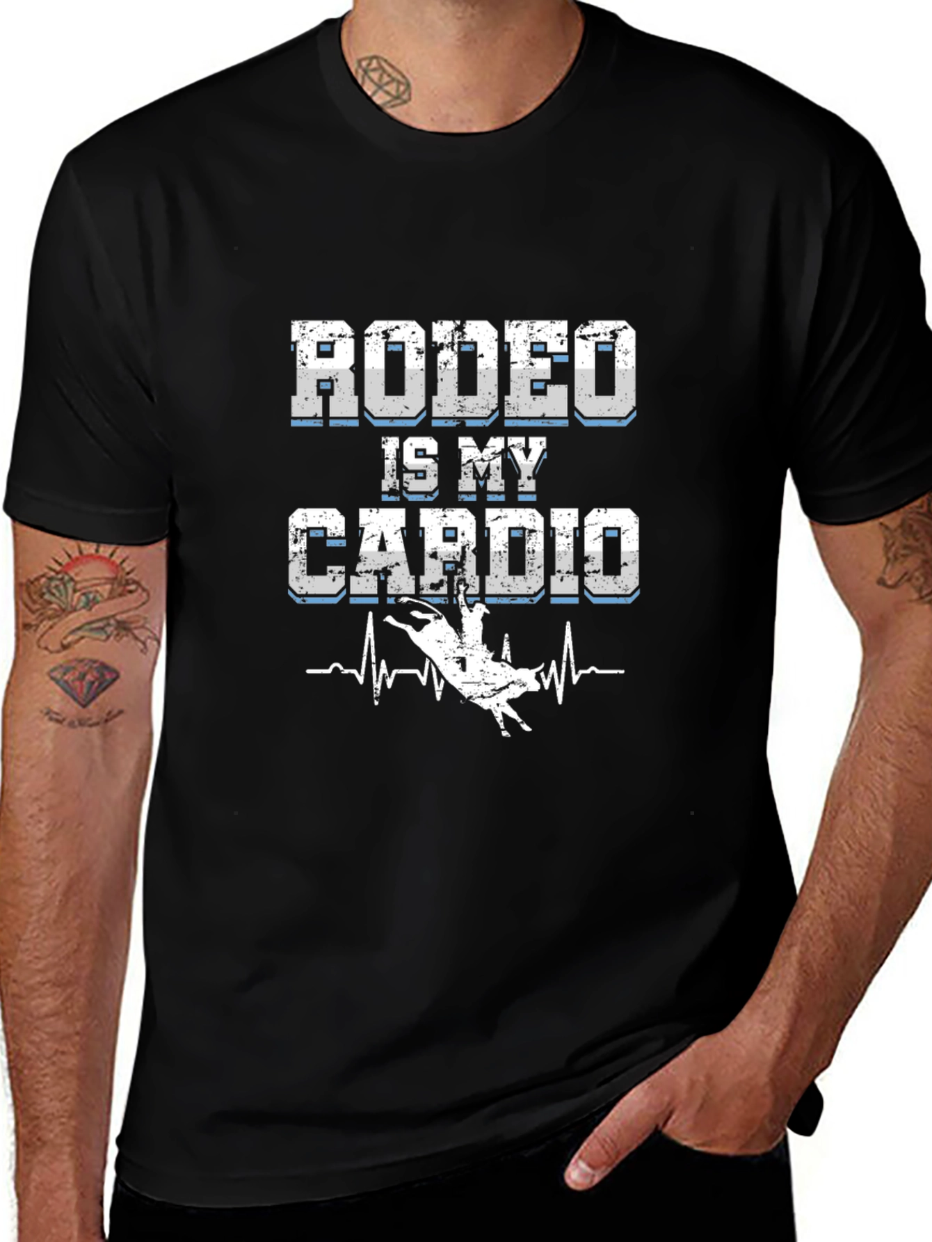 Rodeo Is My Cardio Black T-Shirt