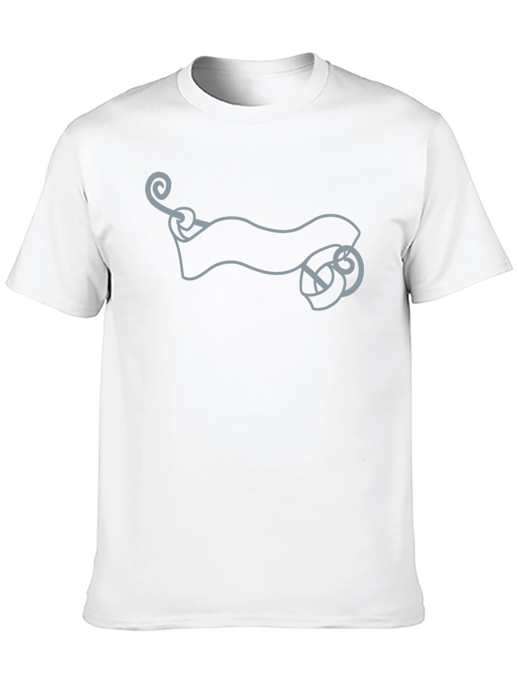 Mens Black Graphic Tee - Scroll Design