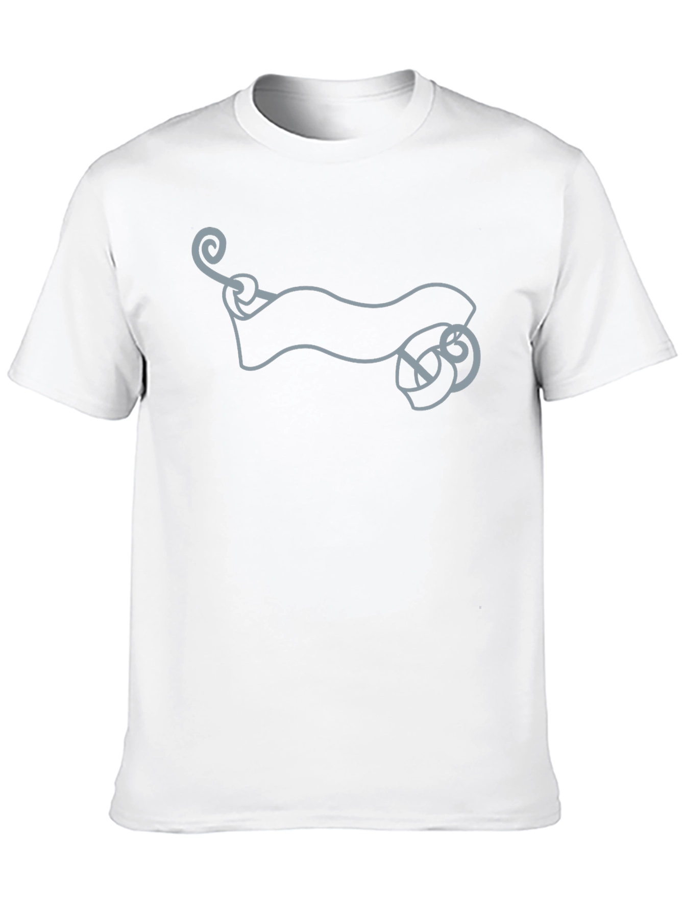 Mens Black Graphic Tee - Scroll Design