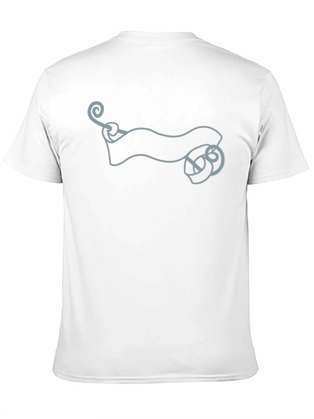 Mens Black Graphic Tee - Scroll Design
