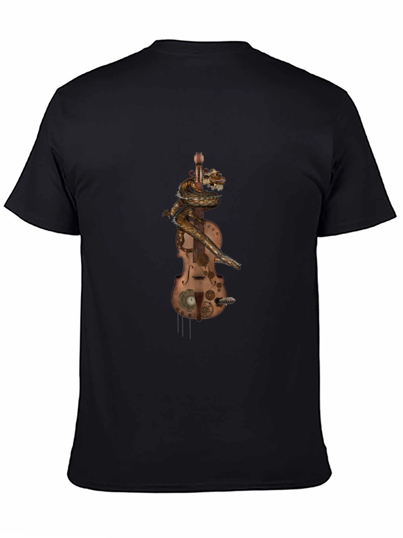 Steampunk Dragon Violin Graphic Tee