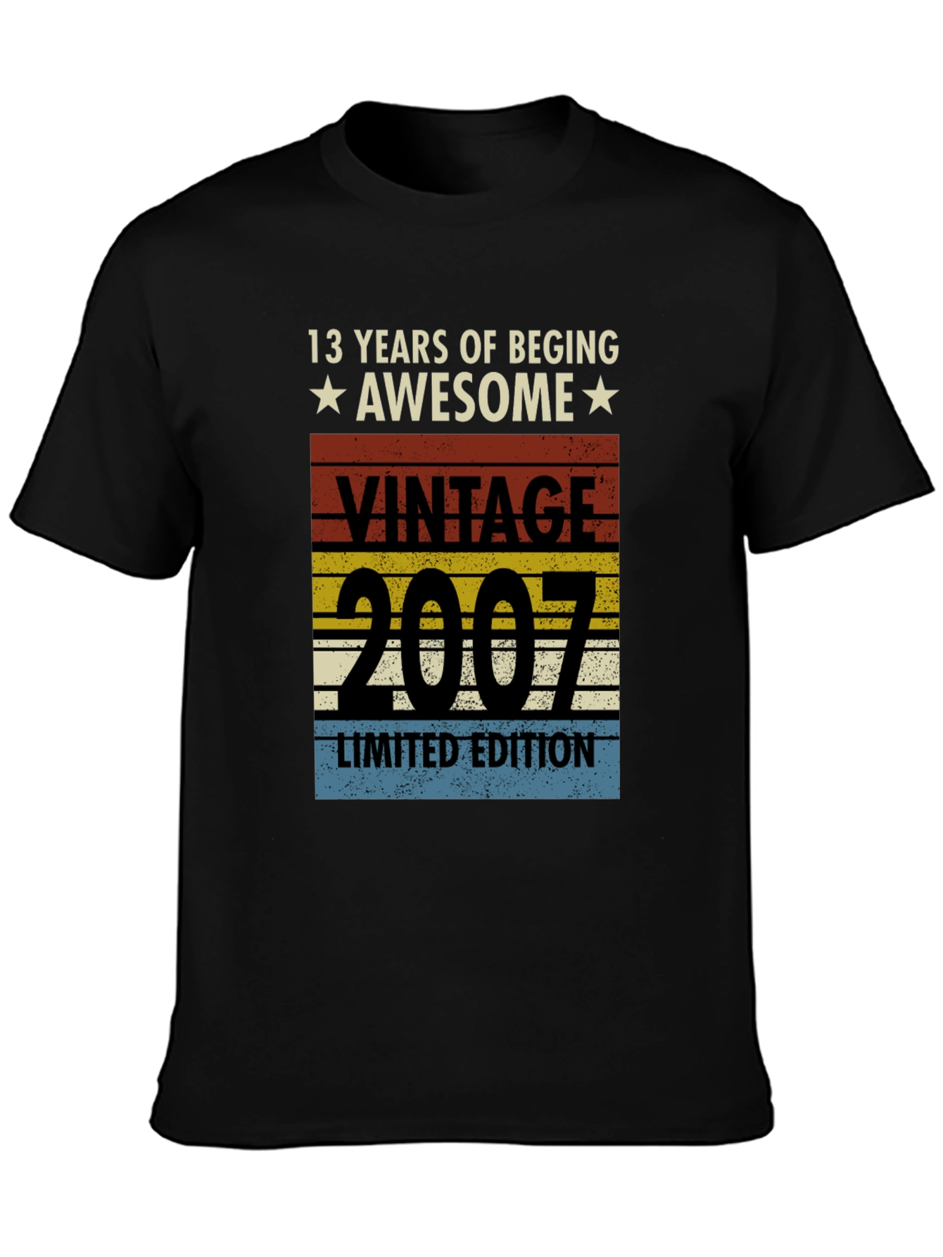 Vintage 2007 Limited Edition Birthday T-Shirt