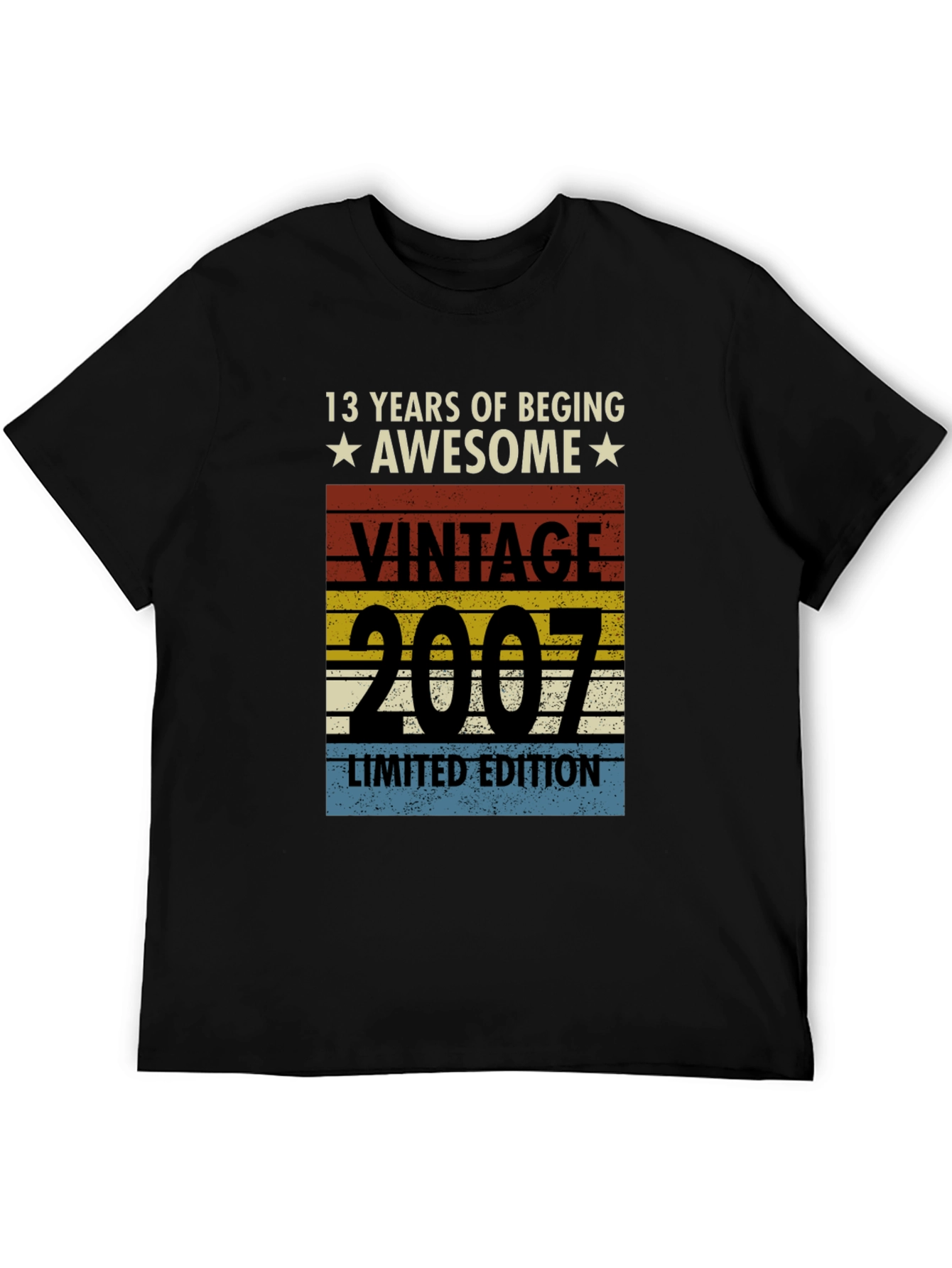 Vintage 2007 Limited Edition Birthday T-Shirt