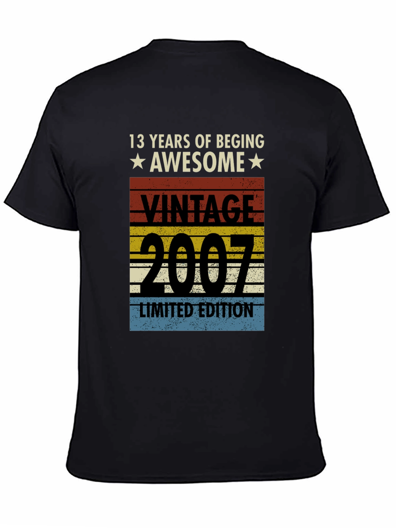 Vintage 2007 Limited Edition Birthday T-Shirt