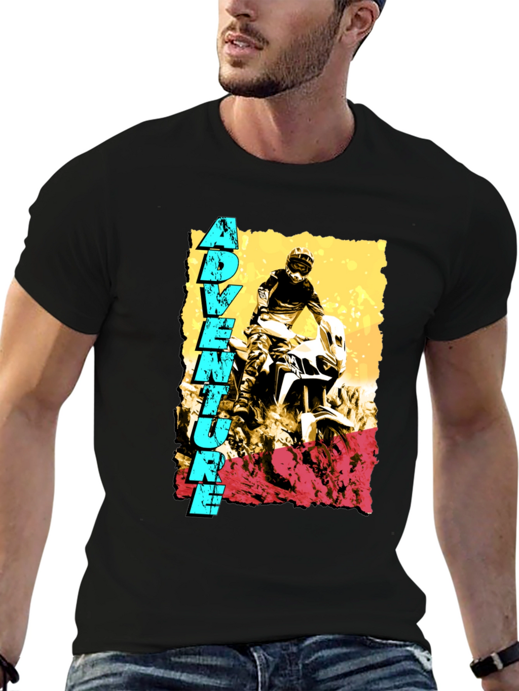 Adventure Rider Graphic Tee - Black