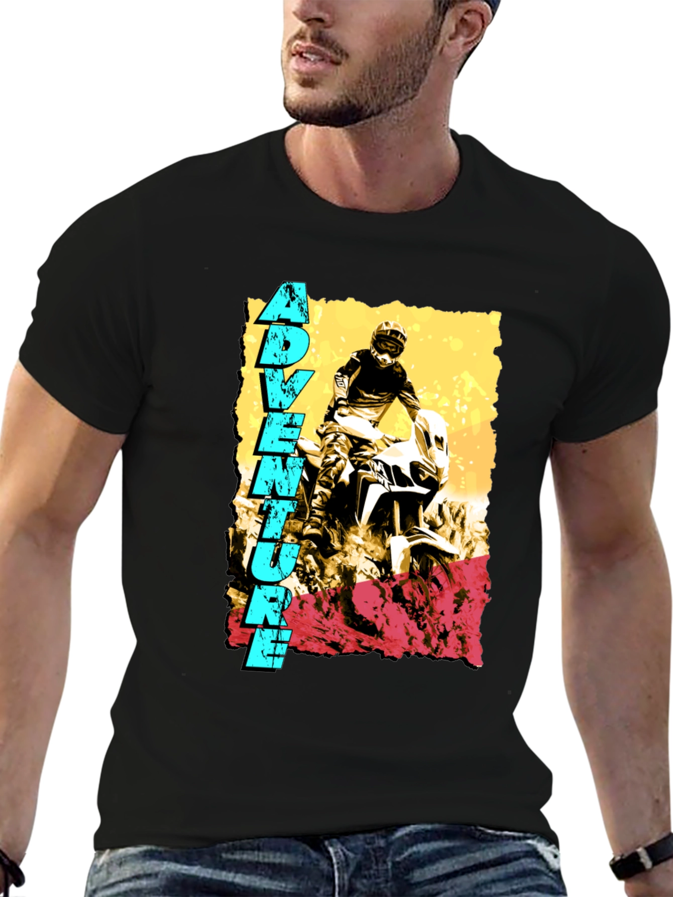 Adventure Rider Graphic Tee - Black