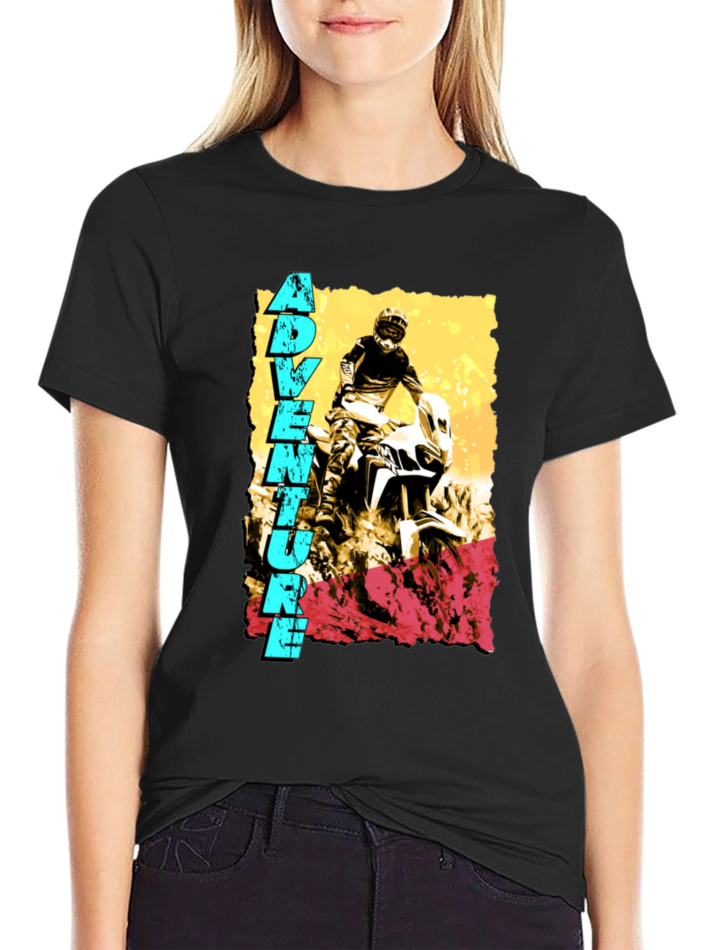 Adventure Rider Graphic Tee - Black