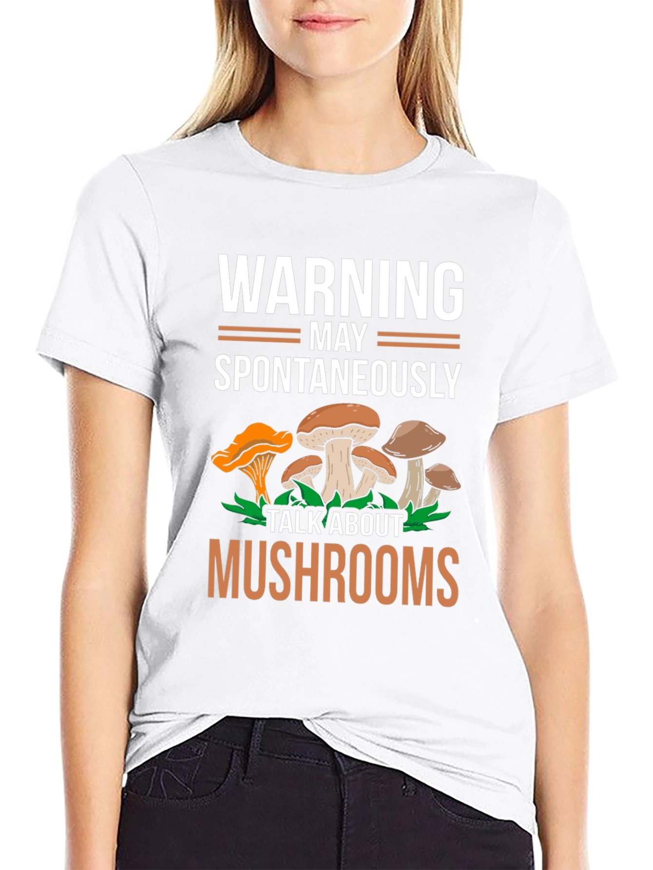 Warning May Spontaneously Talk About Mushrooms Tee