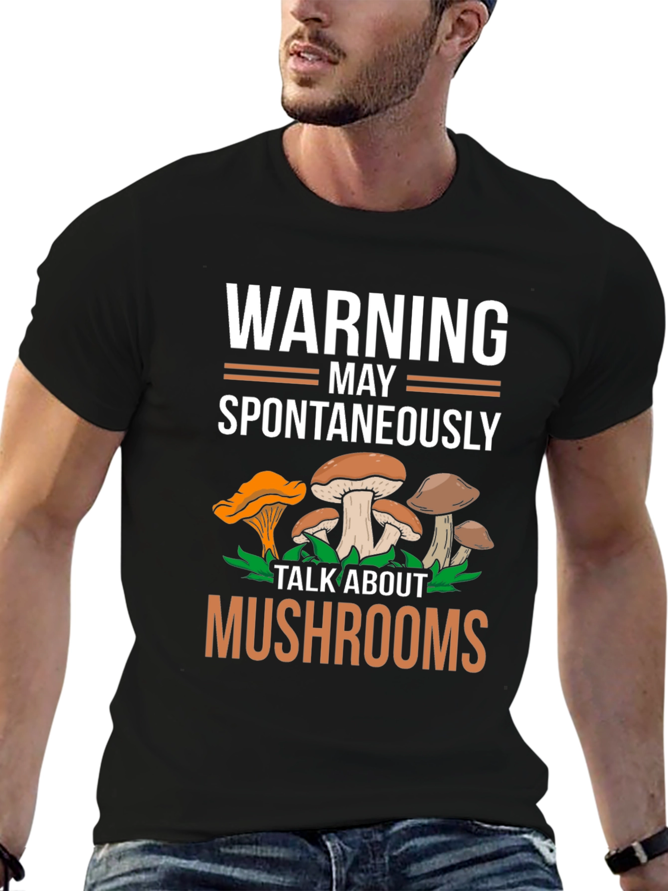 Warning May Spontaneously Talk About Mushrooms Tee