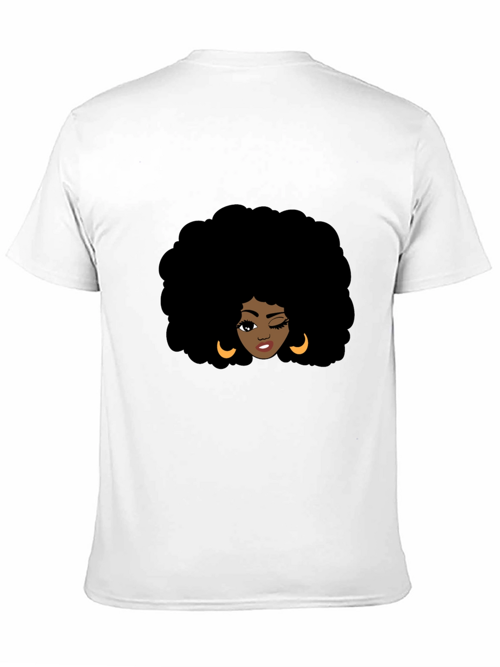 Afro Woman Graphic Black T-Shirt