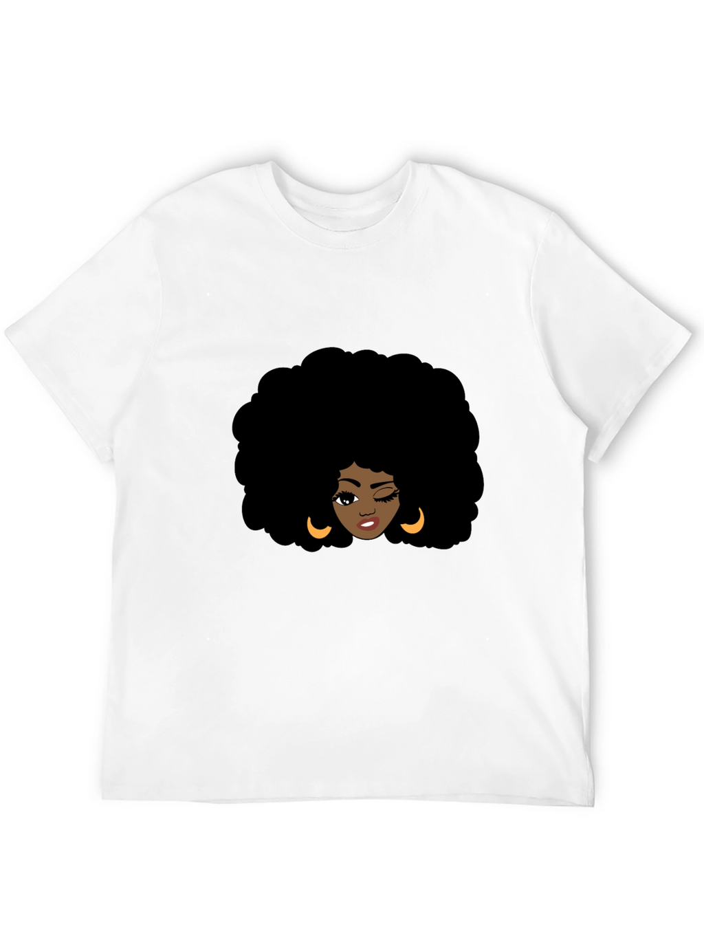 Afro Woman Graphic Black T-Shirt