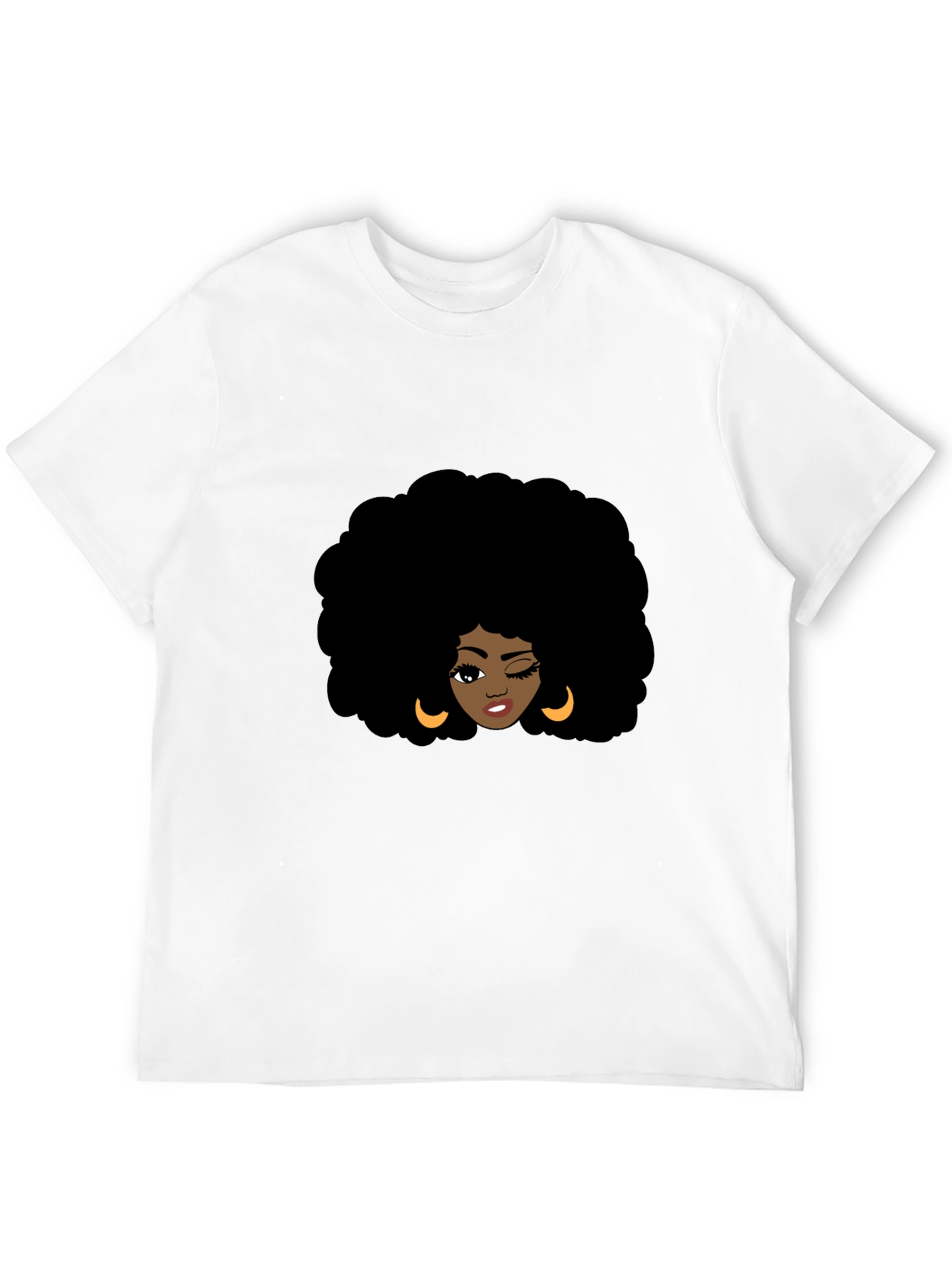 Afro Woman Graphic Black T-Shirt