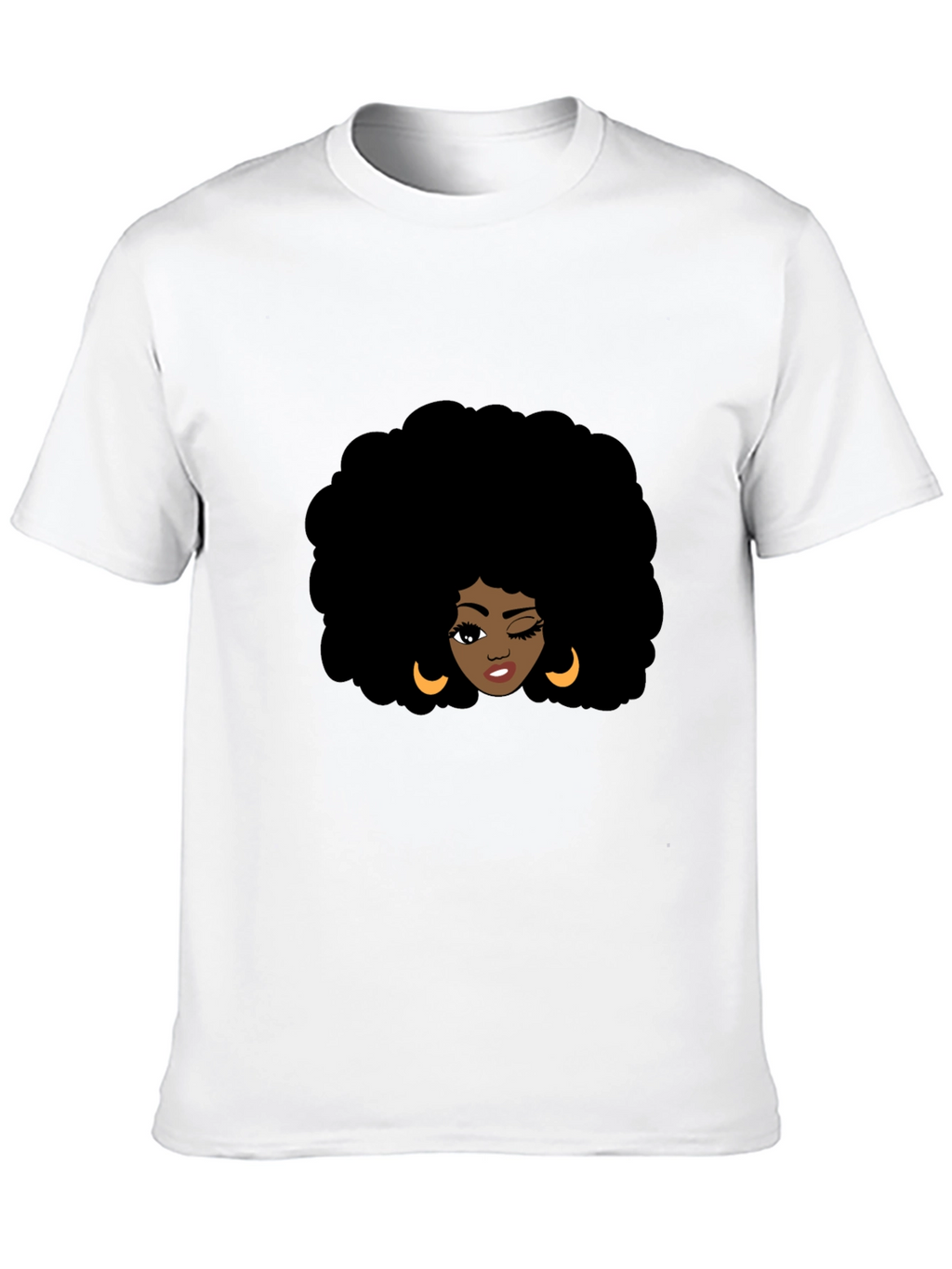 Afro Woman Graphic Black T-Shirt