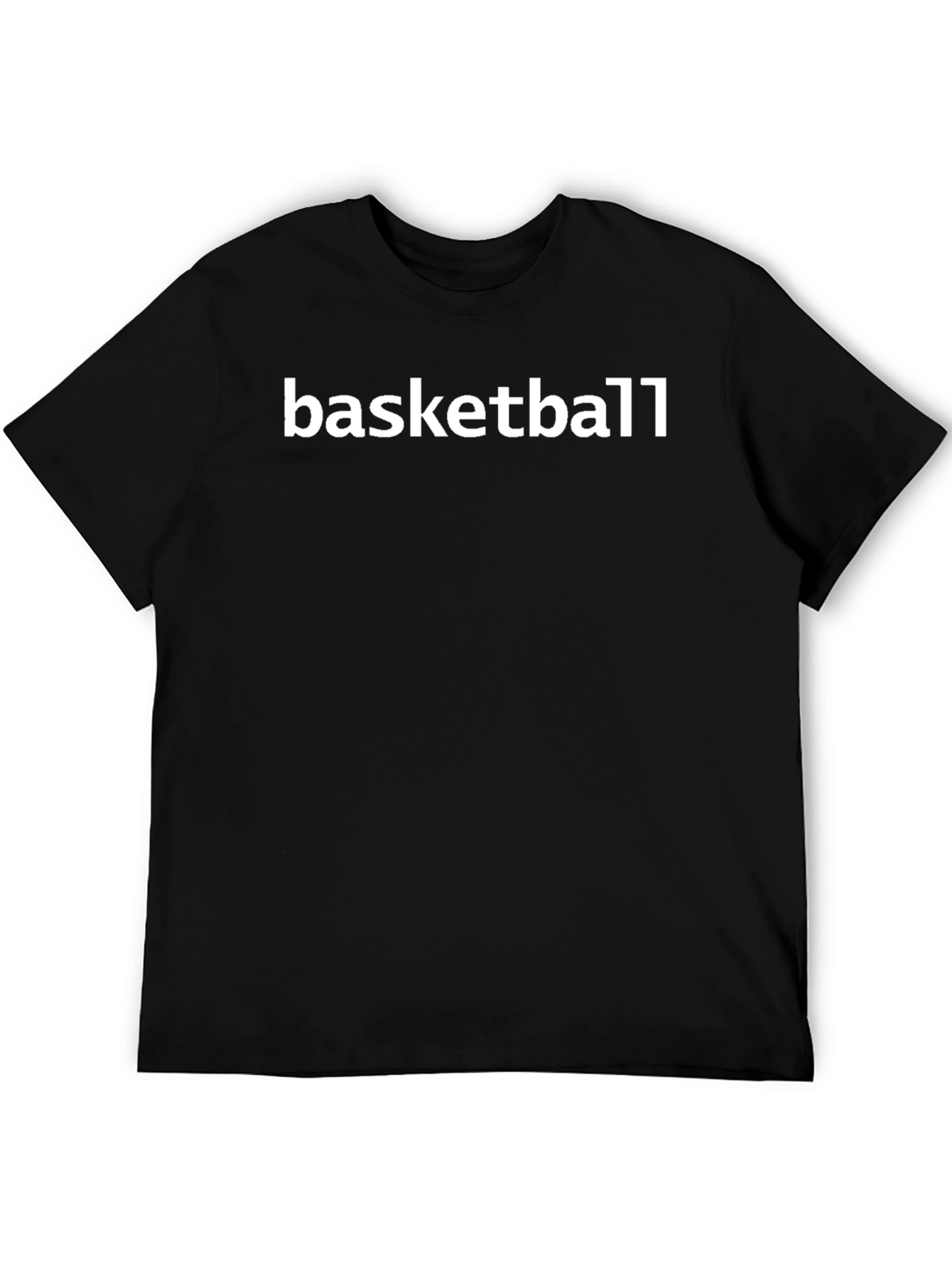 Basketball Graphic Print Black Tee