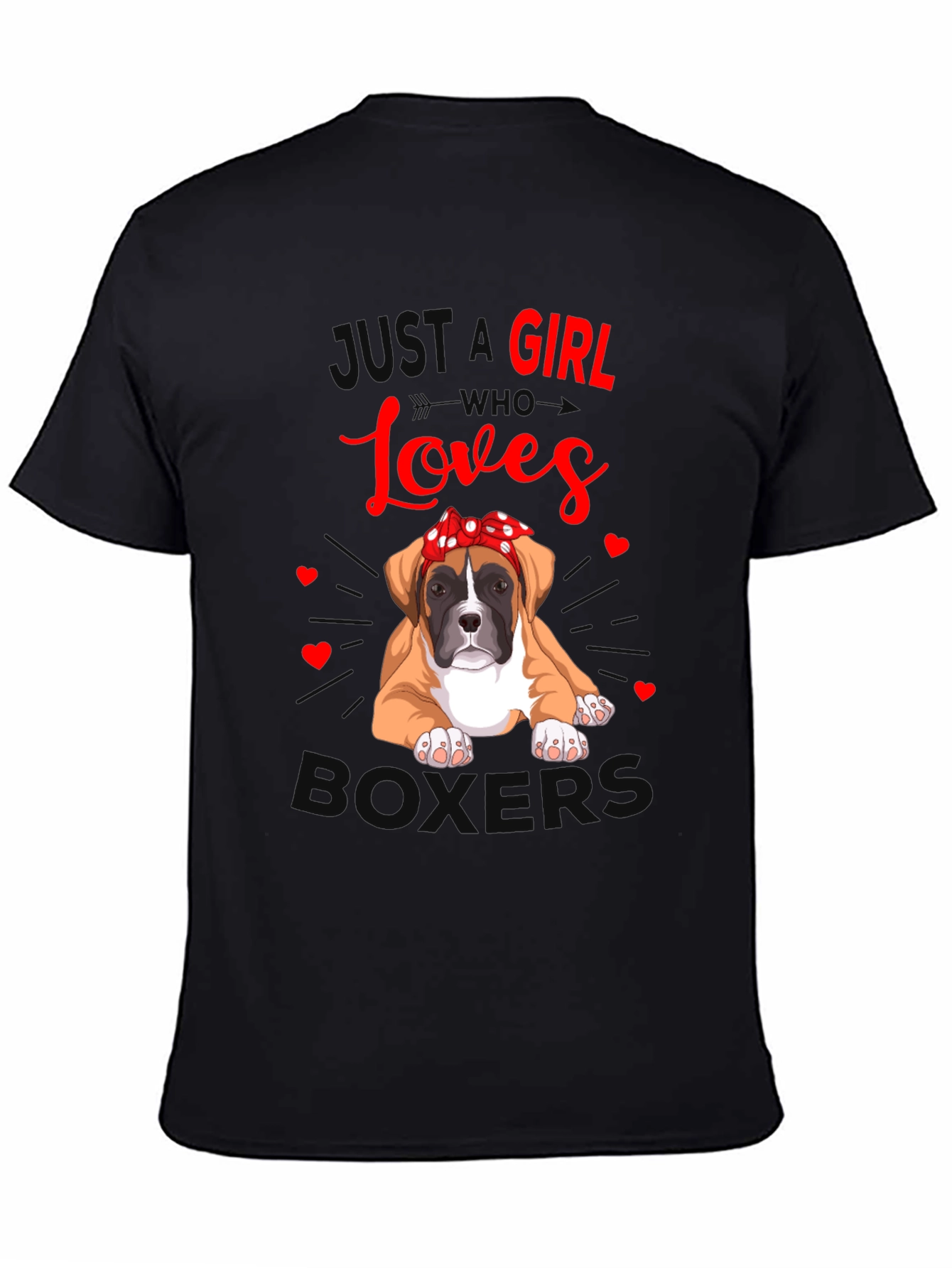 Just A Girl Who Loves Boxers T-Shirt