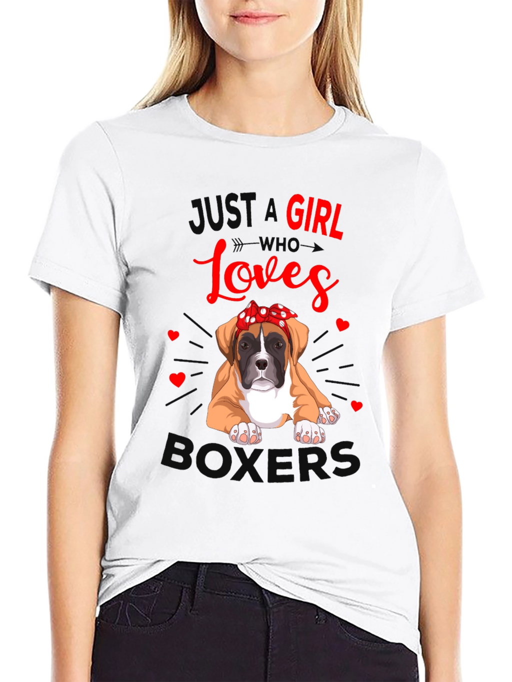Just A Girl Who Loves Boxers T-Shirt