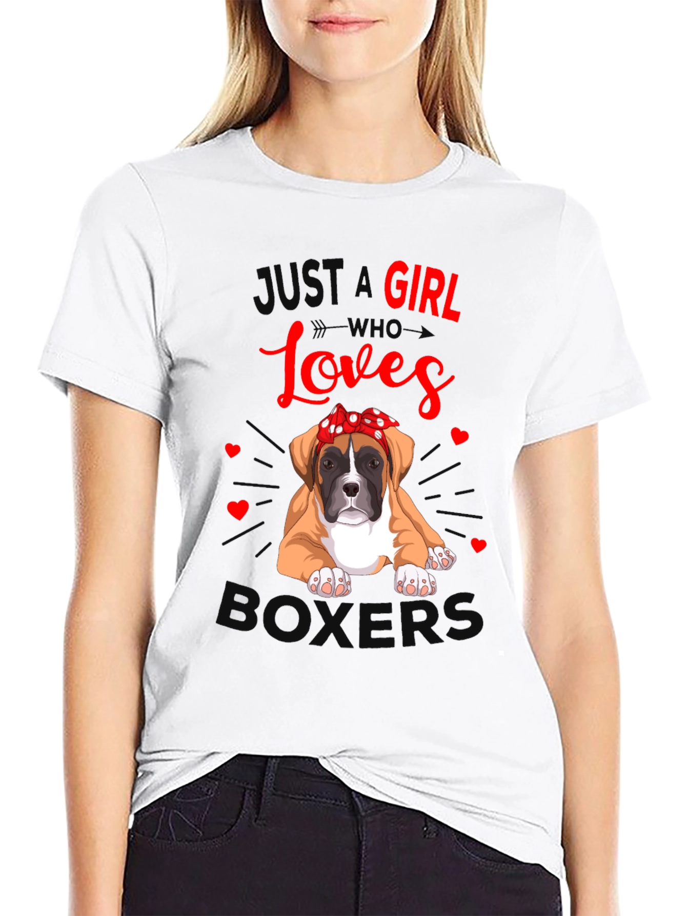 Just A Girl Who Loves Boxers T-Shirt
