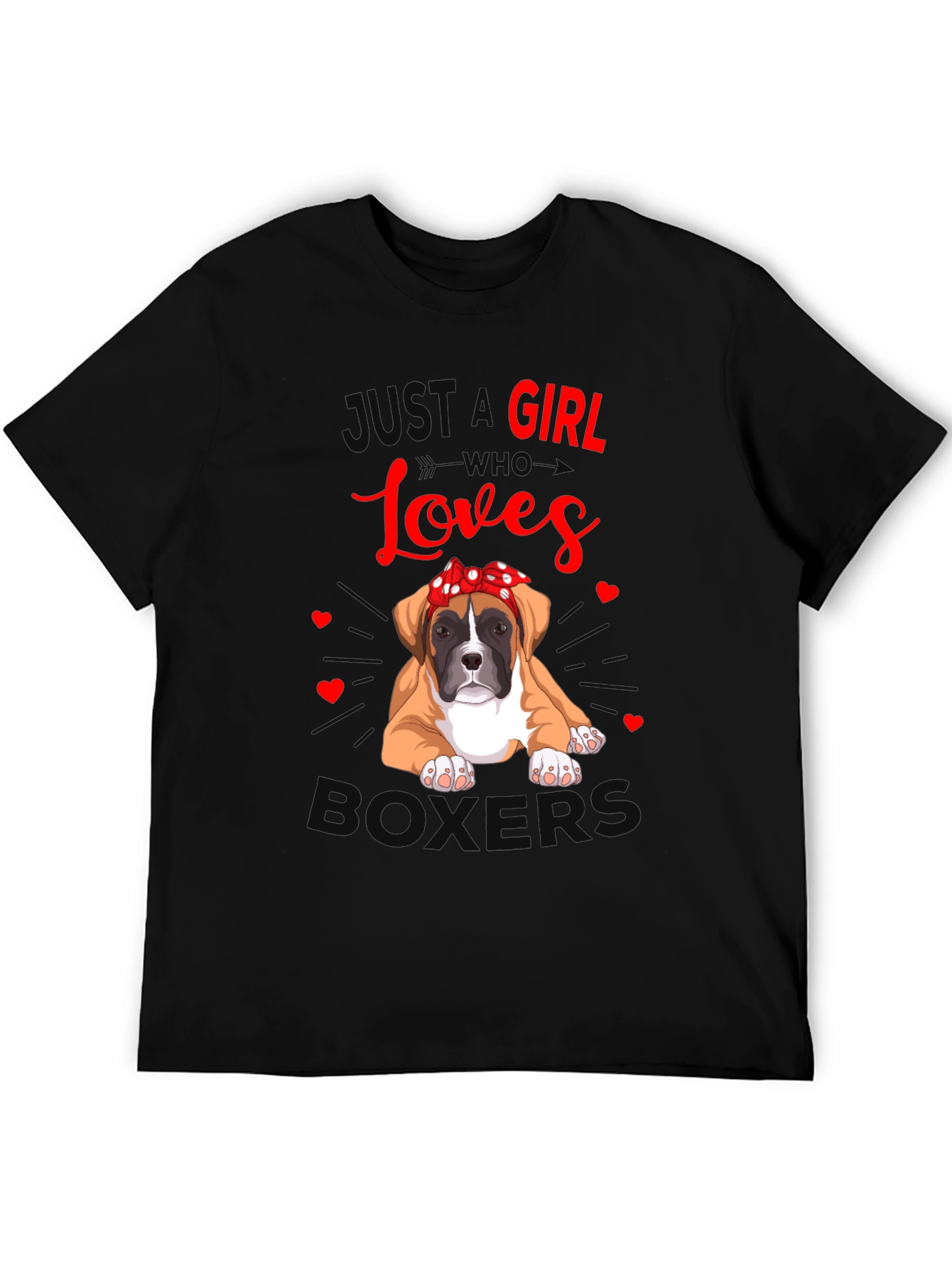 Just A Girl Who Loves Boxers T-Shirt