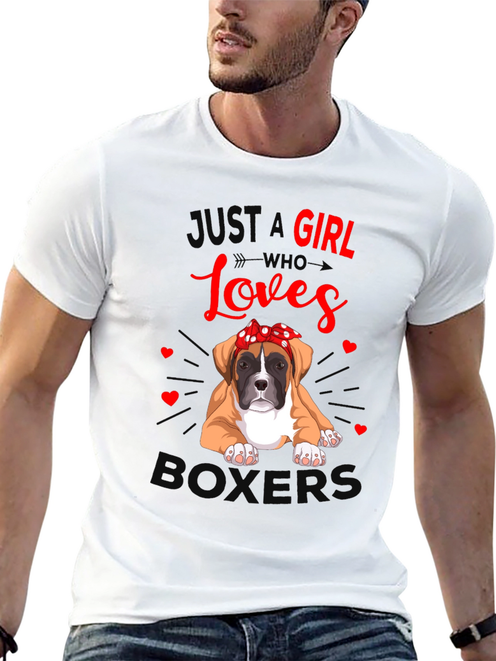 Just A Girl Who Loves Boxers T-Shirt