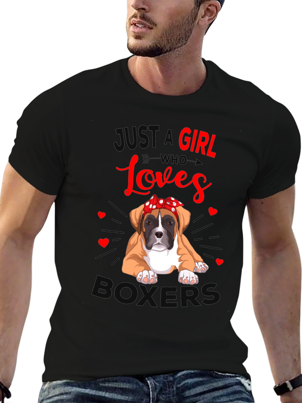 Just A Girl Who Loves Boxers T-Shirt