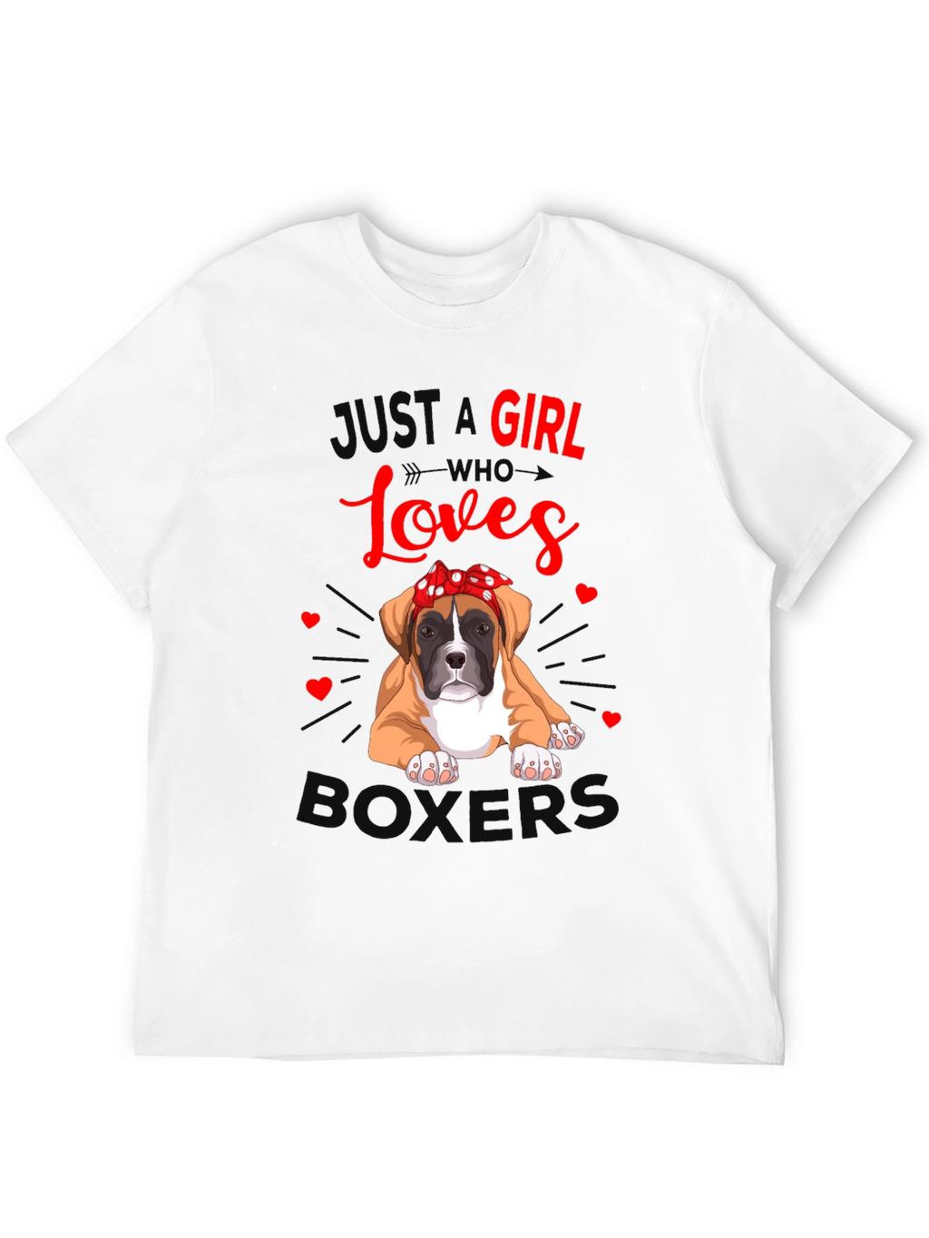 Just A Girl Who Loves Boxers T-Shirt