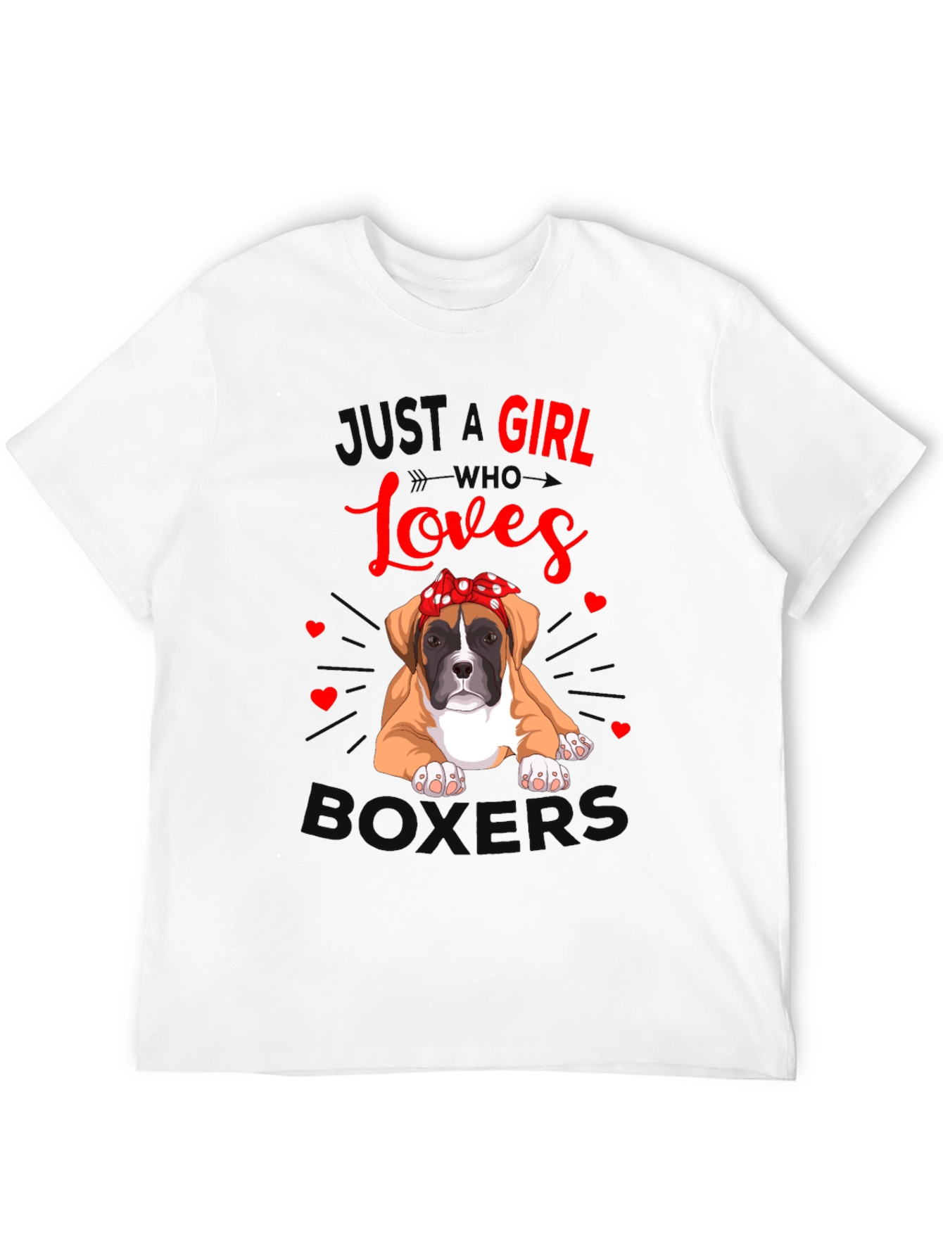 Just A Girl Who Loves Boxers T-Shirt