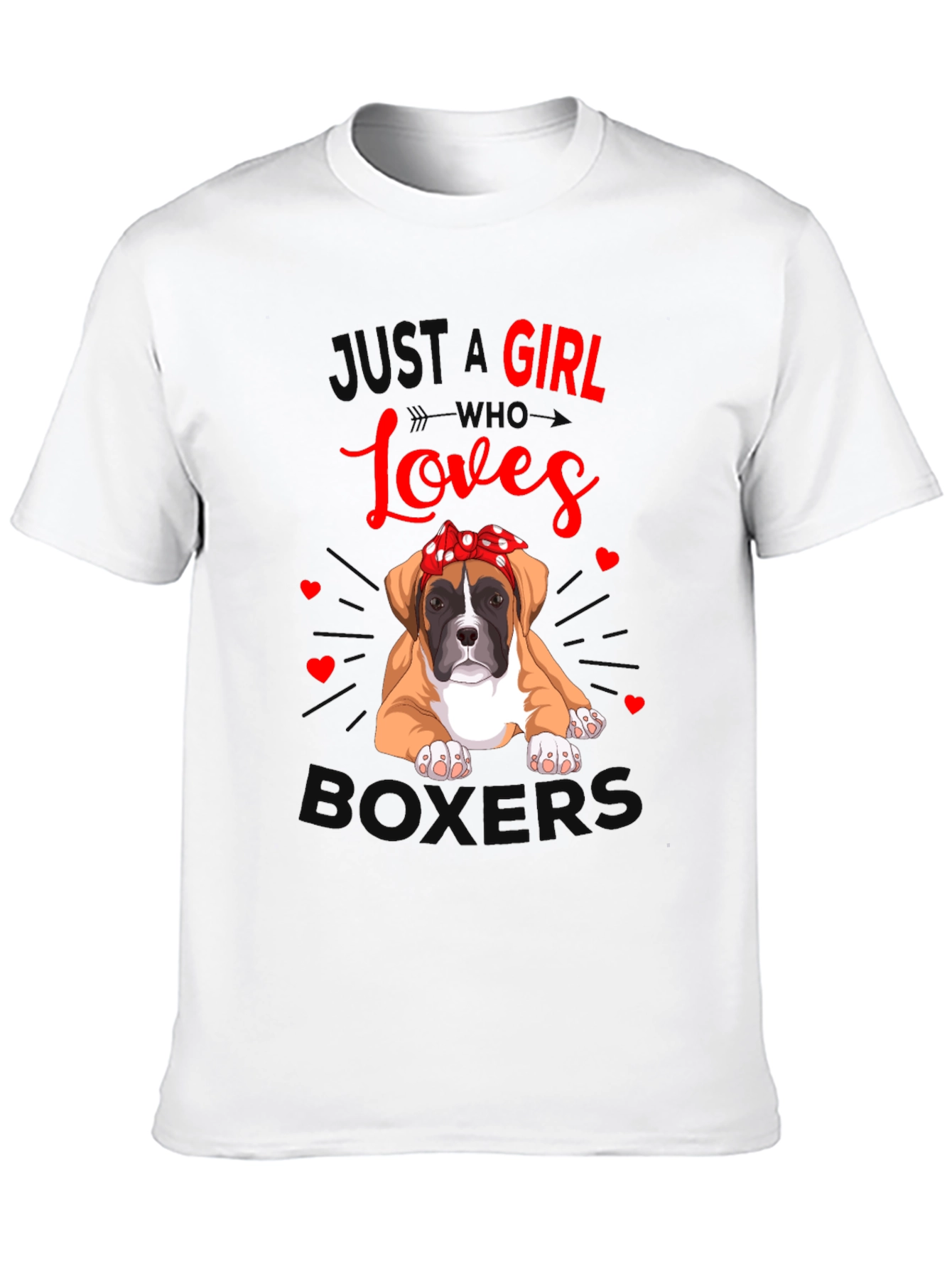 Just A Girl Who Loves Boxers T-Shirt