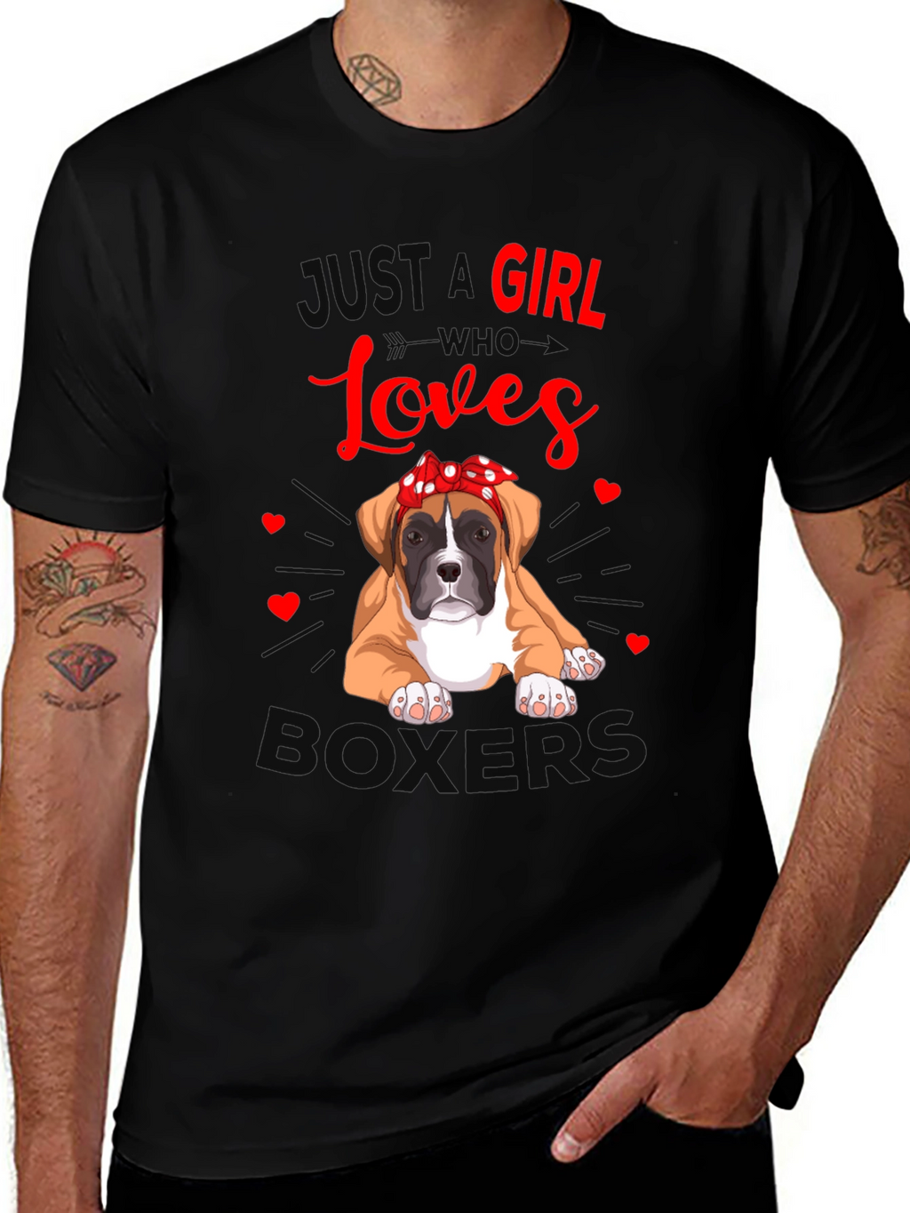 Just A Girl Who Loves Boxers T-Shirt