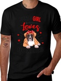 Just A Girl Who Loves Boxers T-Shirt